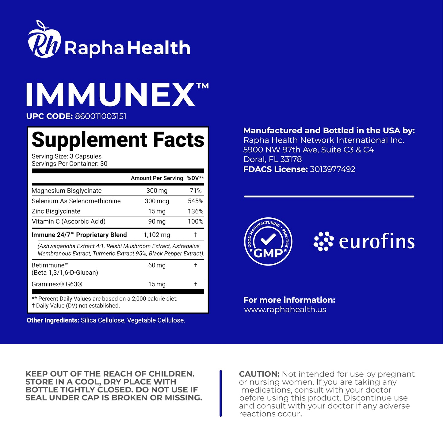 RAPHA HEALTH Immune 247 Capsules 60 Count