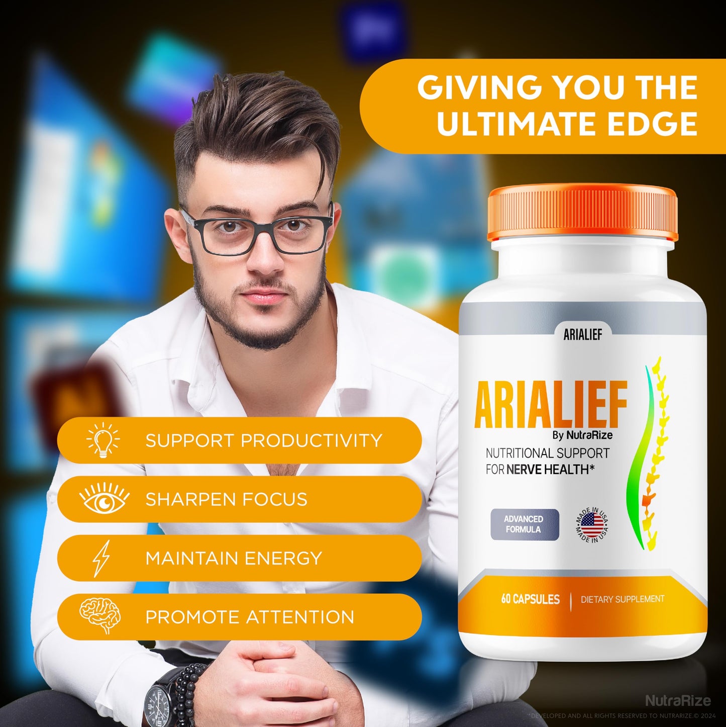 NutraRize Arialief 180 Capsules