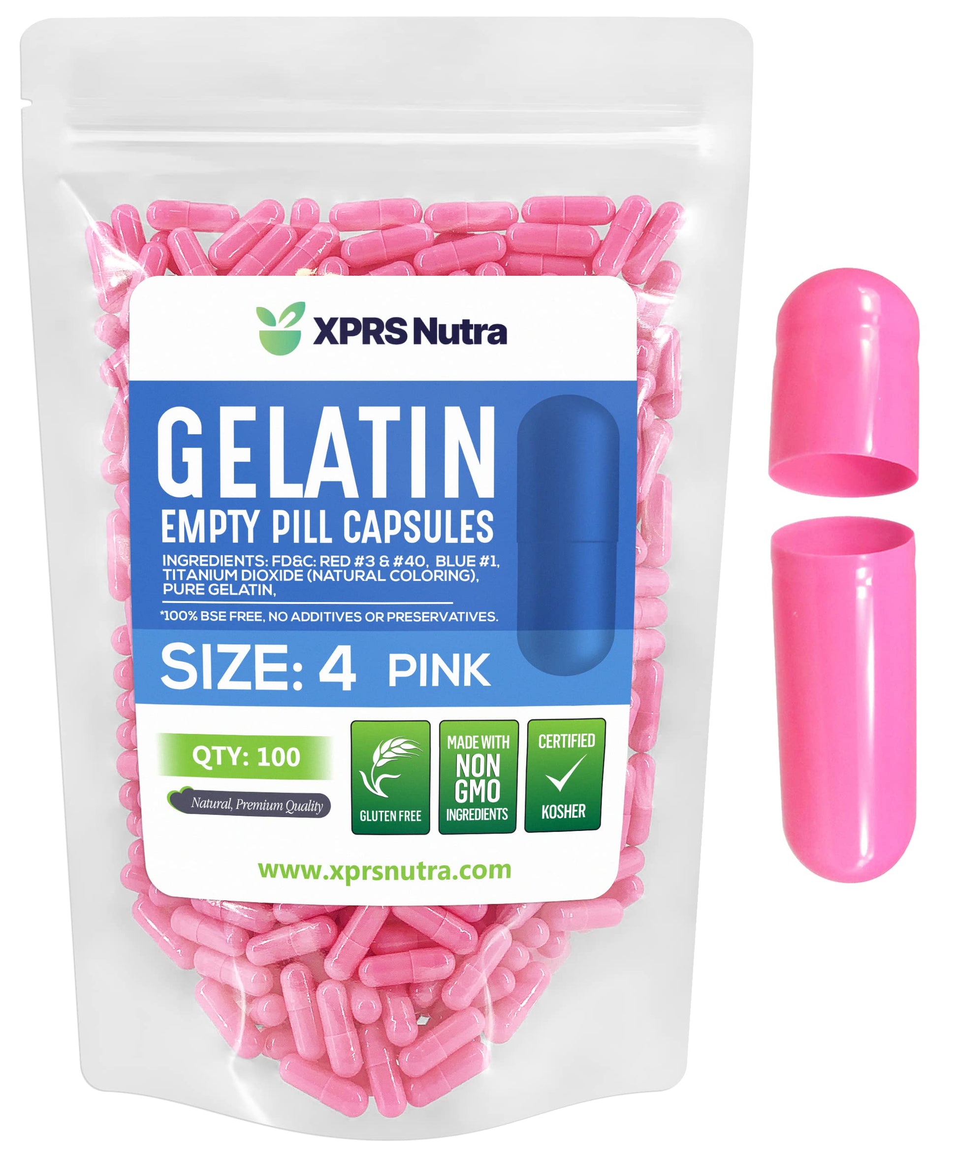 XPRS Nutra Size 4 Empty Capsules Capsule 100 Count