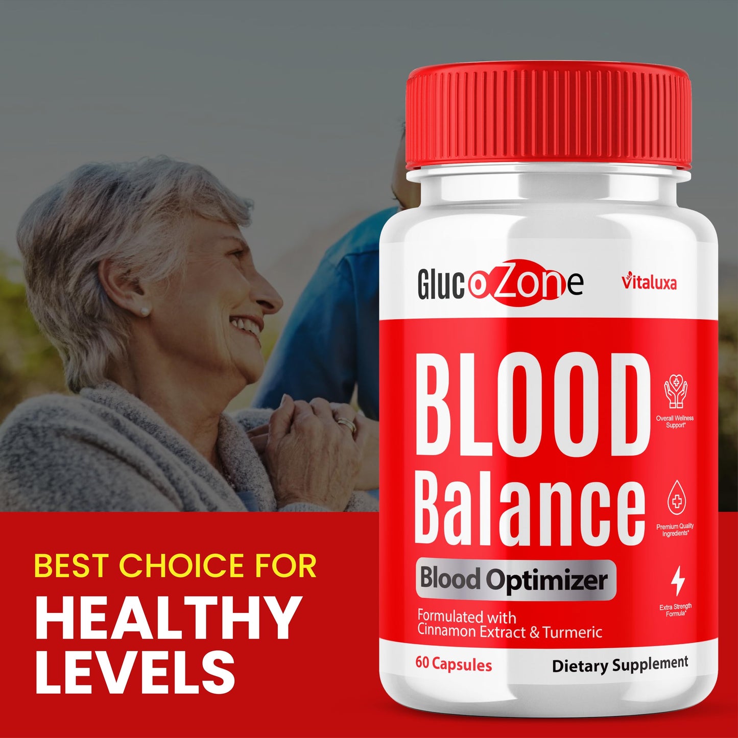 Vitaluxa Glucozone Blood Support Capsules 60 Count
