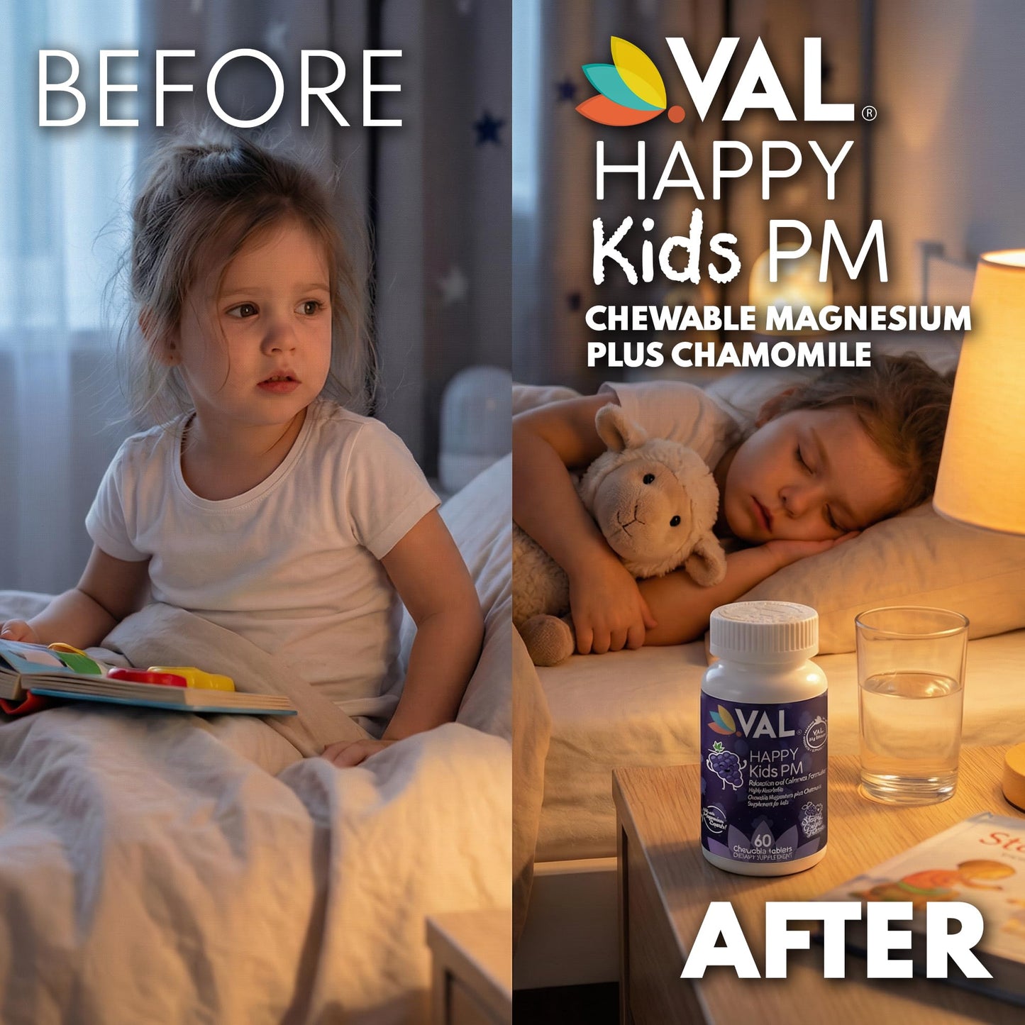 VAL Kids PM Magnesium Tablets, 60 Count