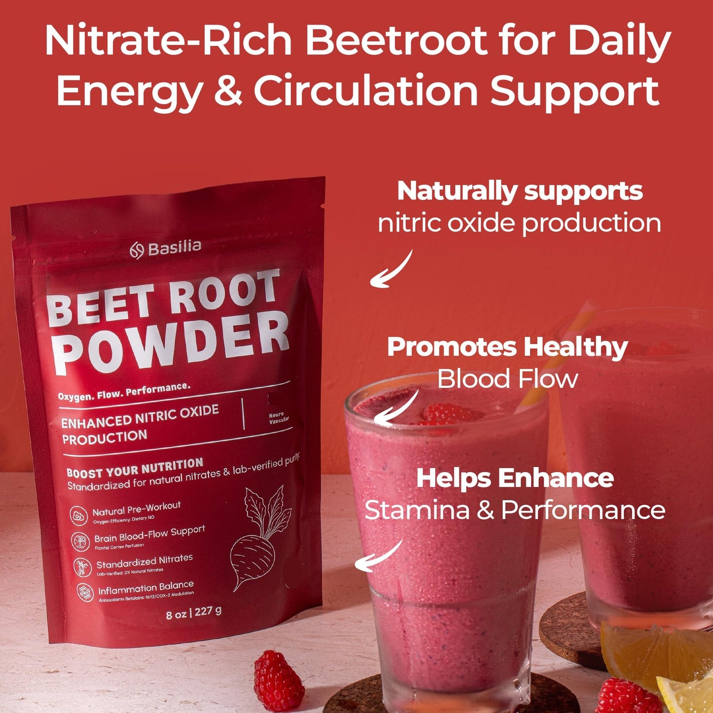 Basilia Beet Root Powder 8 oz