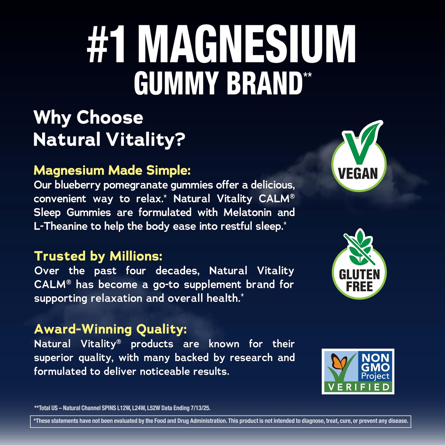 Natural Vitality SLEEP Gummies Gummy, 120 Count