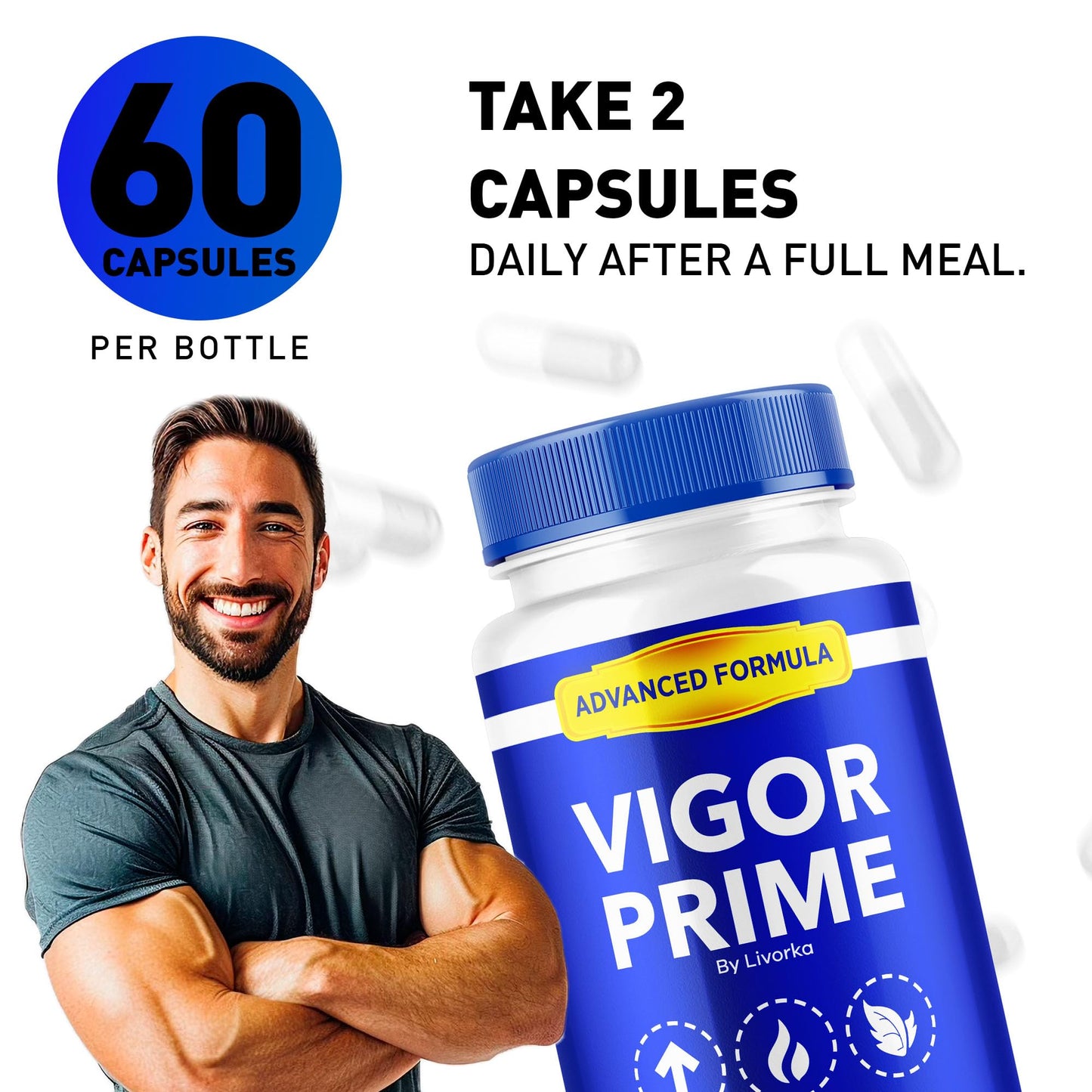 LIVORKA Vigor Prime for Men, 60 Capsules