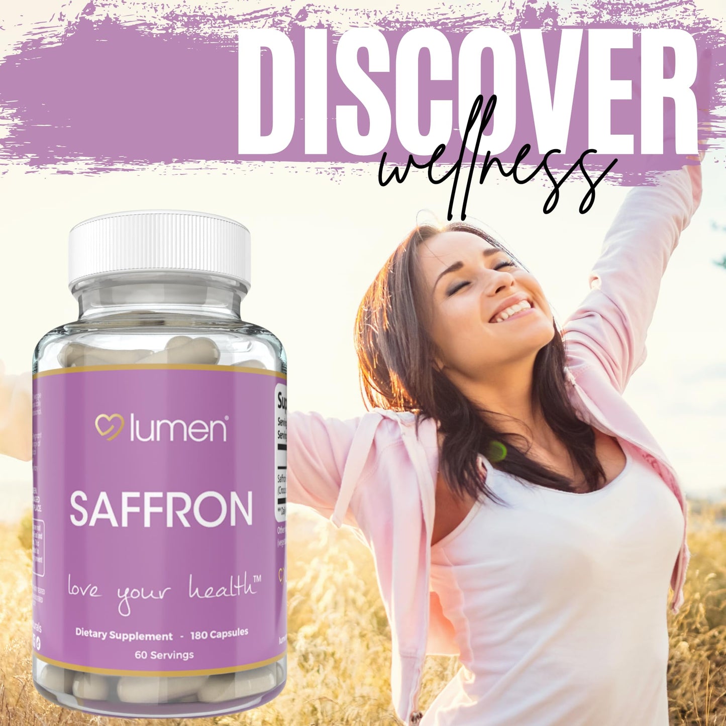 Lumen Naturals Saffron for Women 180 Capsules