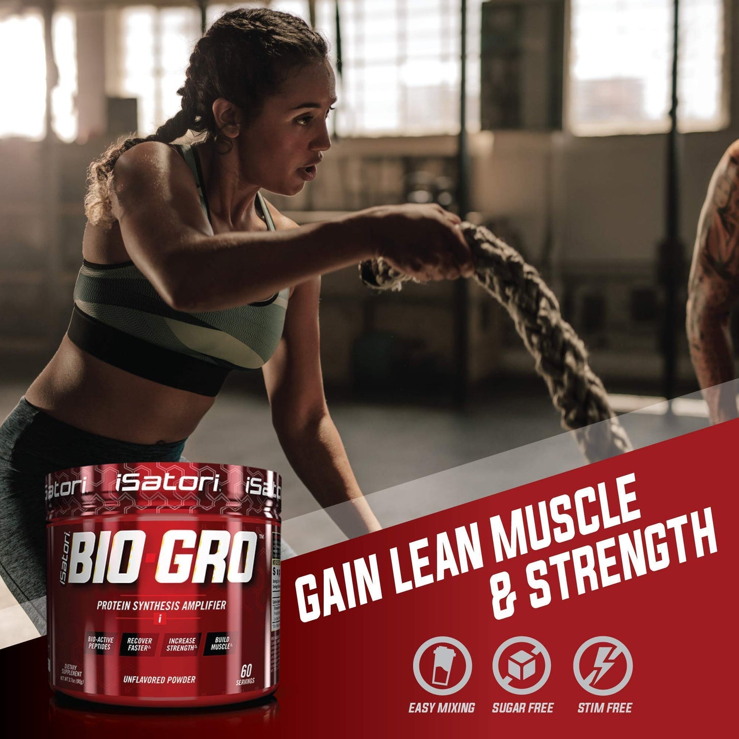iSatori Bio-Gro Chocolate Ice Cream & Bio-Active Whey Protein Powder Chocolate Sensation, 2-Pack