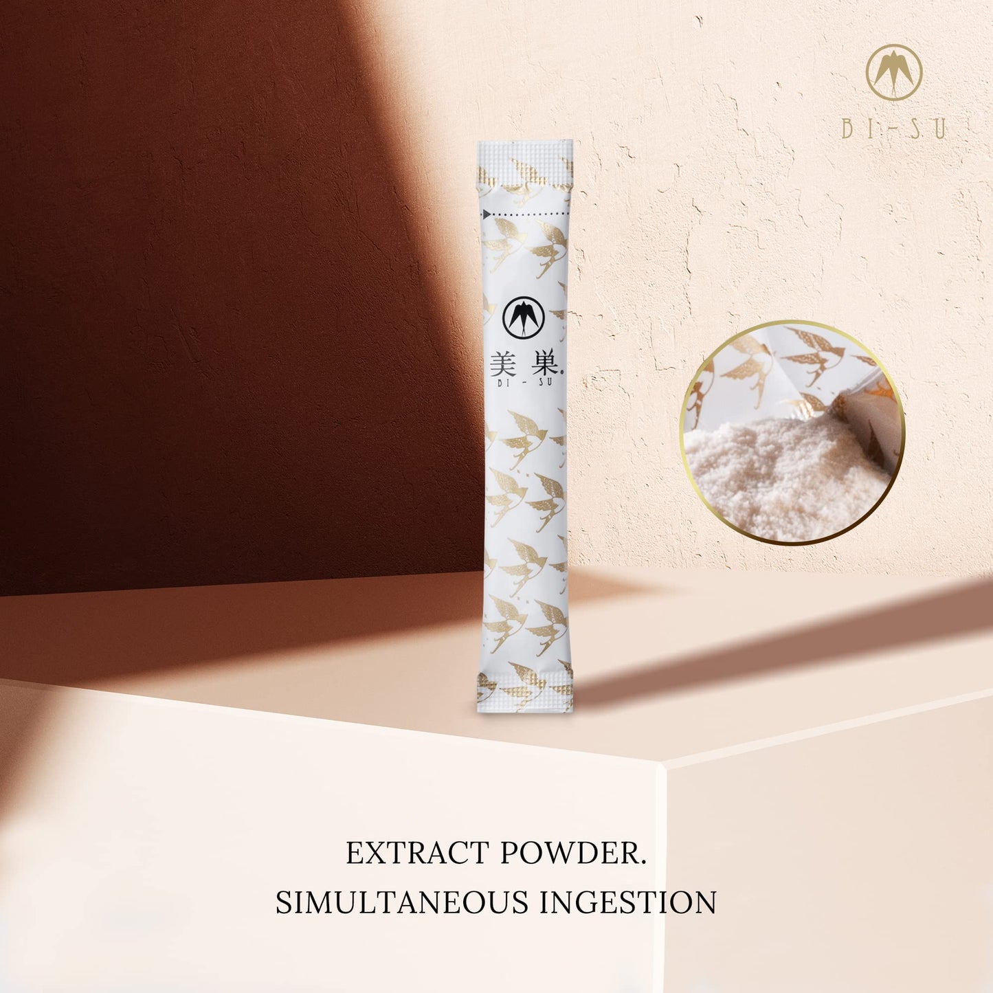 BI-SU Extract Powder Stick with Natural Swiftlet Nest Extract, Collagen Peptides, Sialic Acid, 30 PCS