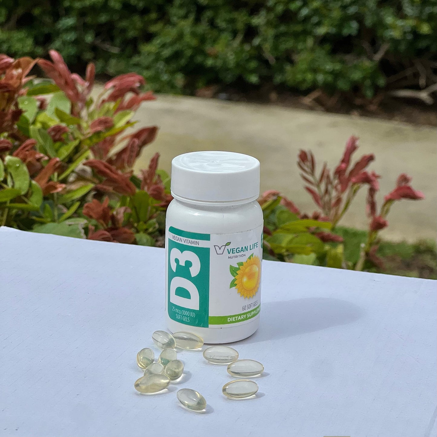 Vegan Life Nutrition Vitamin D3 Daily Capsules for Adults (1000 IU) 60 Capsules