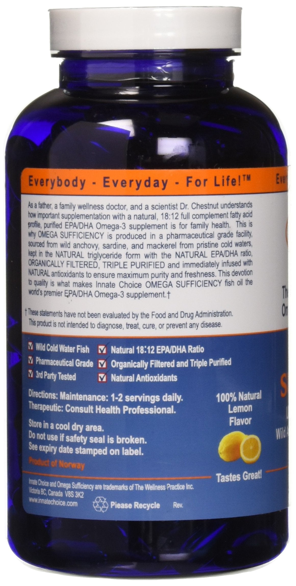 Innate Choice Omega Sufficiency Lemon 240 Capsules