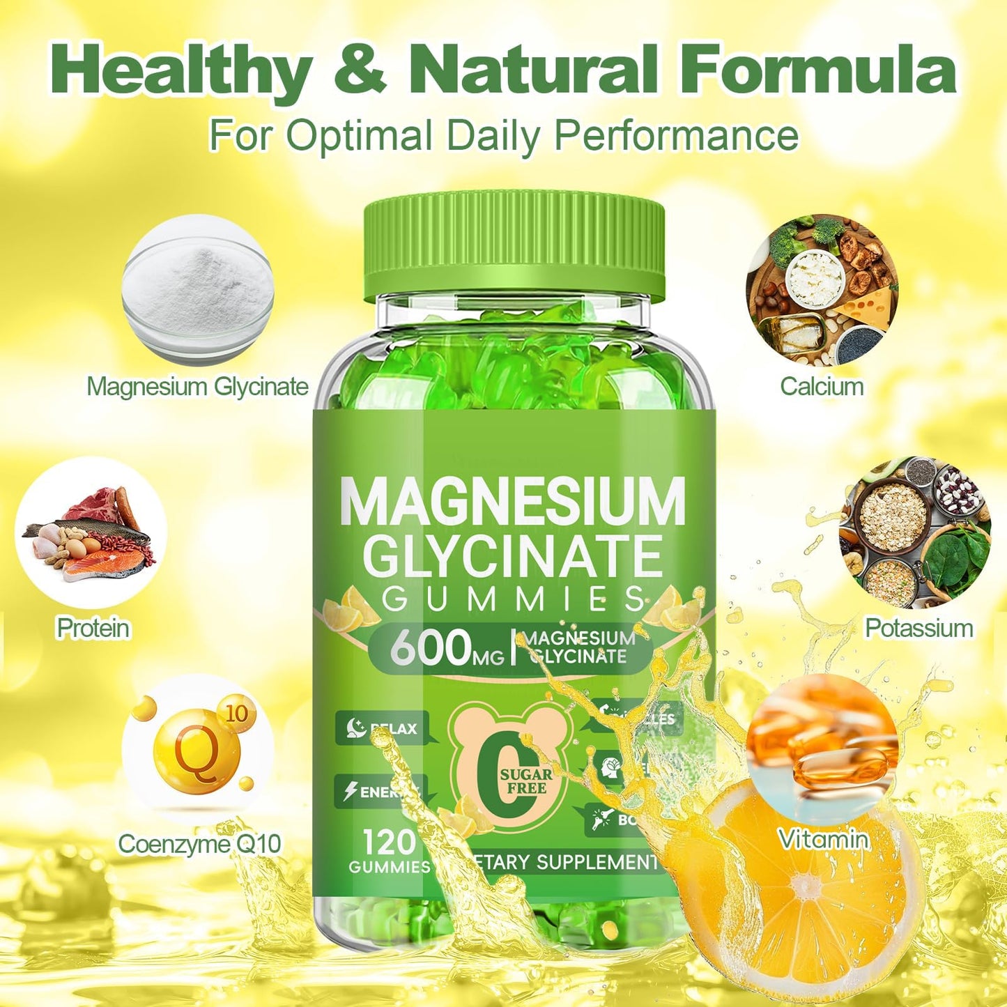 Cytona Magnesium Glycinate Gummies 120 Count