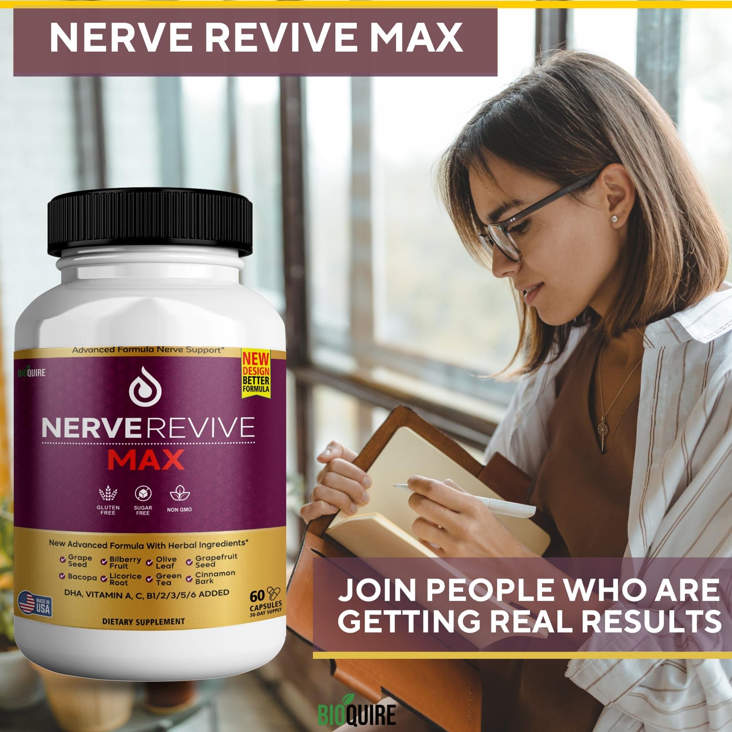 BIOQUIRE Nerve Revive Max, 180 Capsules