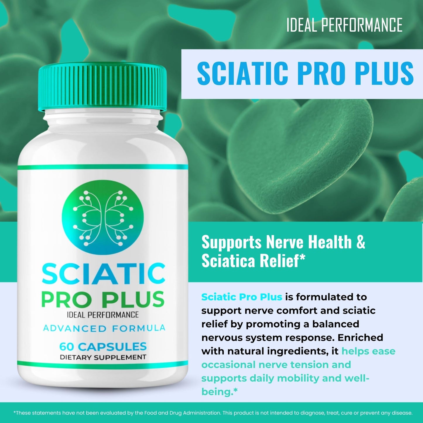 IDEAL PERFORMANCE Sciatic Pro Plus Capsules, 300 Capsules