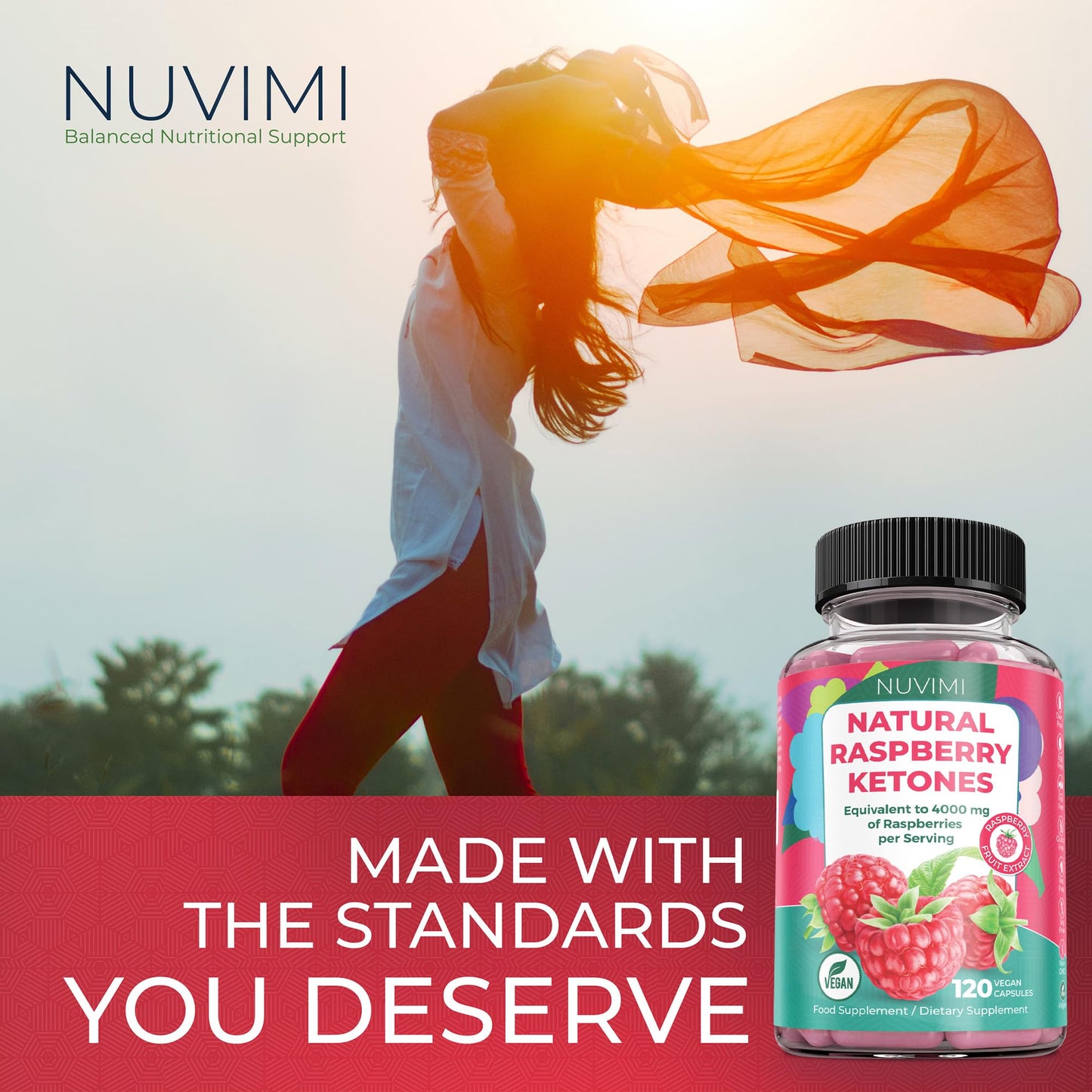 NUVIMI Raspberry Ketones 4000 mg Capsules 120 Count