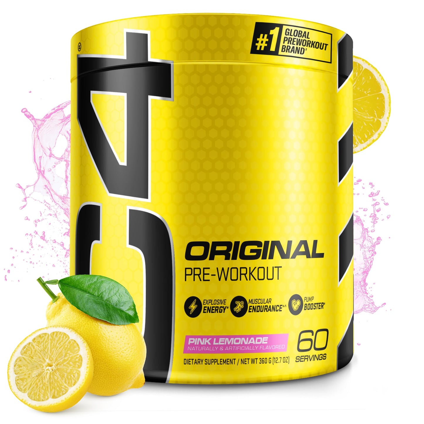 C4 Original Pre Workout Powder Pink Lemonade 12.7 Ounce