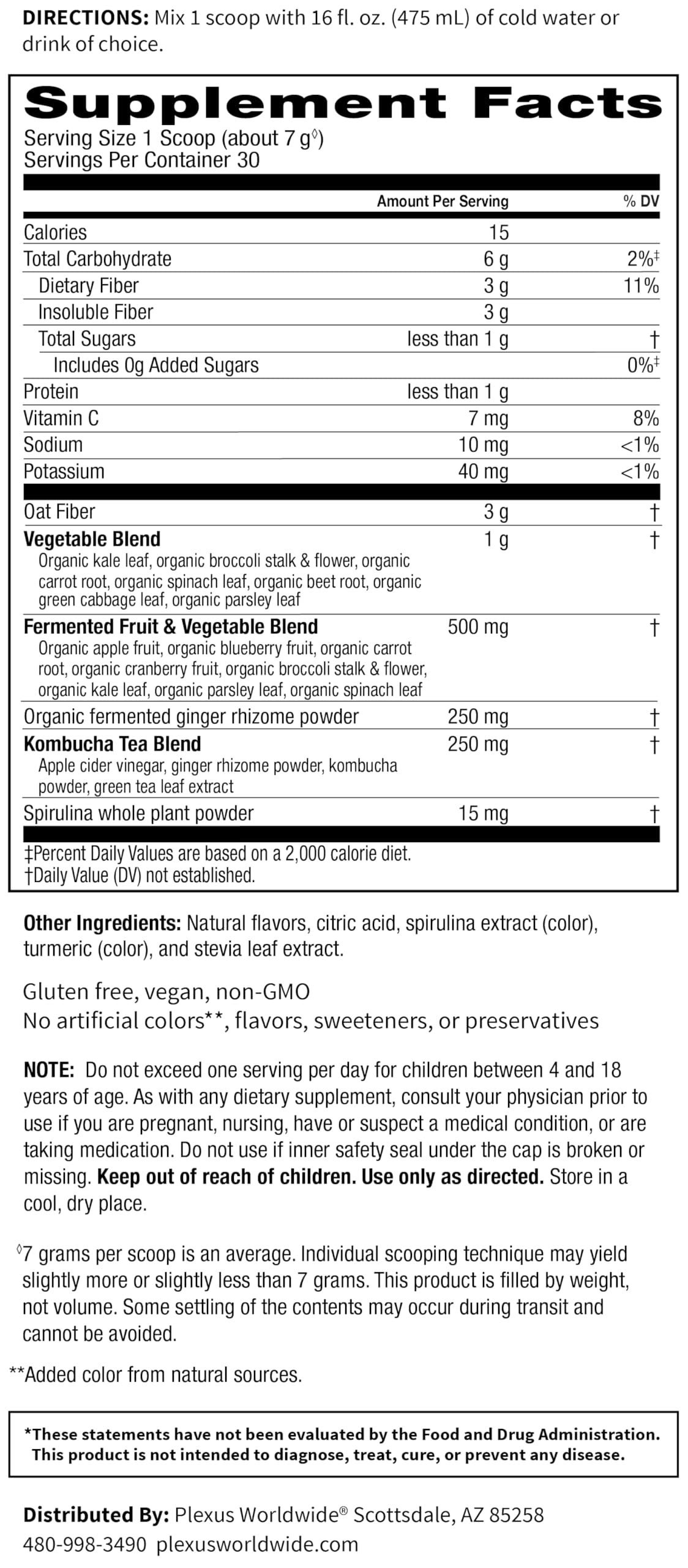 Plexus Greens Powder 8 Ounce