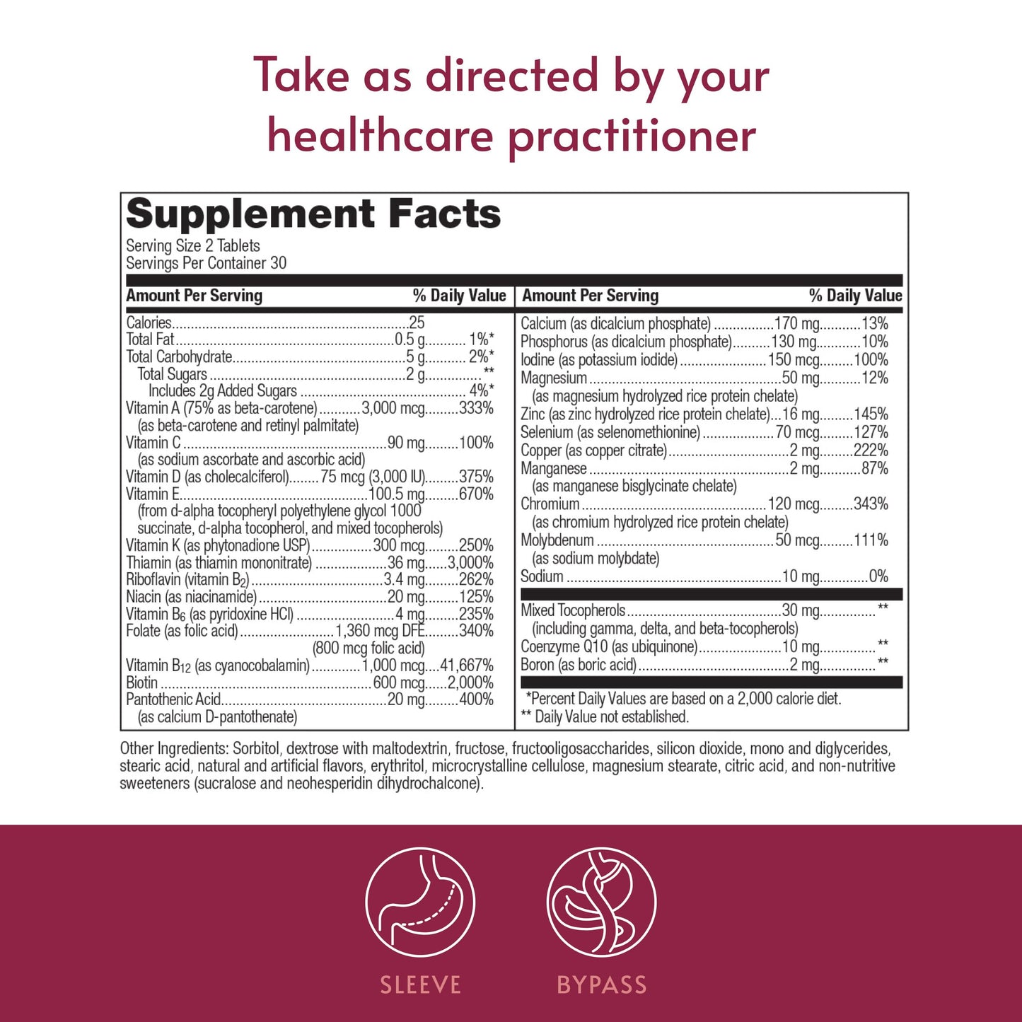 Bariatric Advantage Chewable Advanced Multi EA Without Iron - High Potency Daily Multivitamin - for Bariatric Surgery Patients Including Gastric Bypass & Sleeve Gastrectomy - Mixed Fruit Tablets, 60 Count