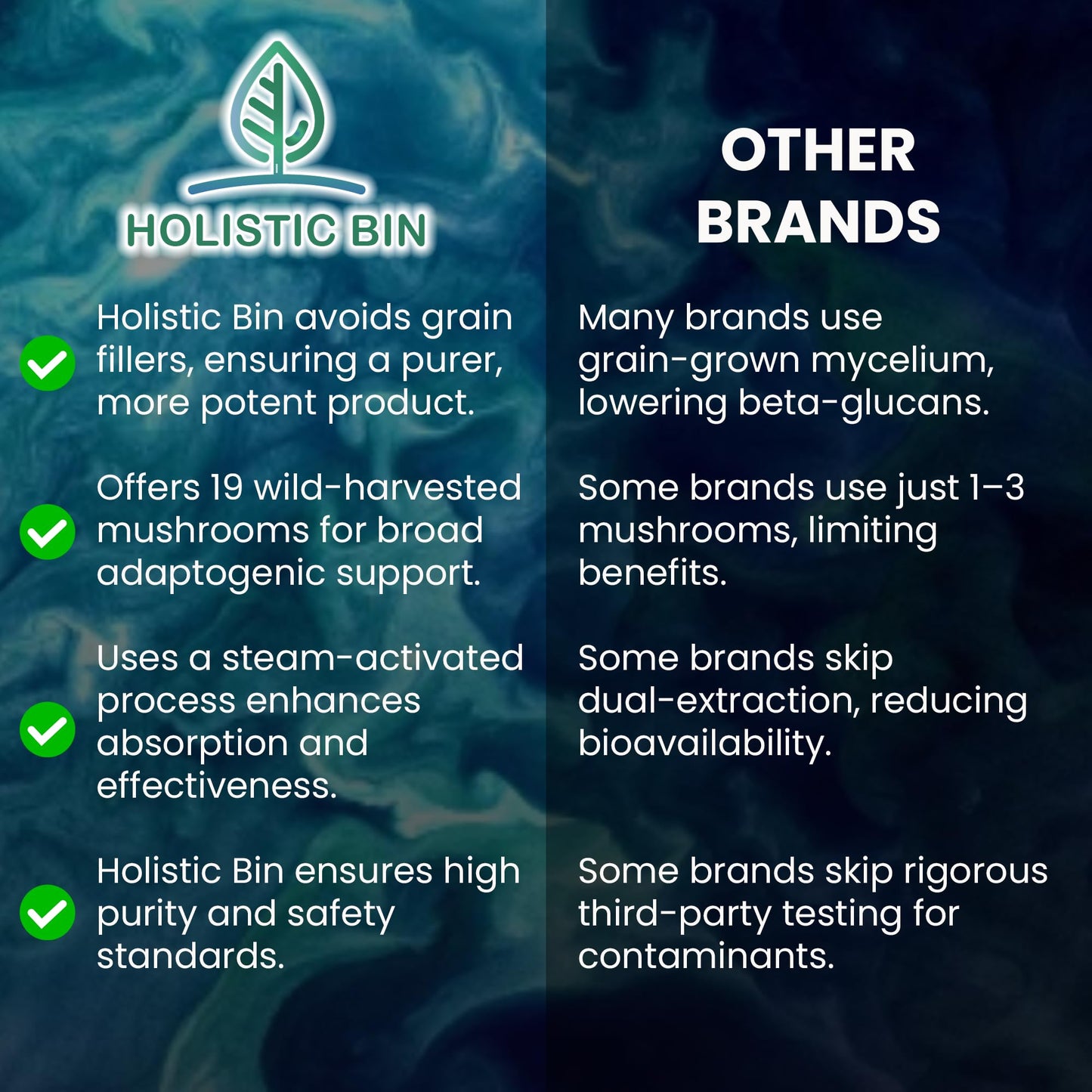 Holistic Bin Mushroom Blend Powder, 2.1 oz