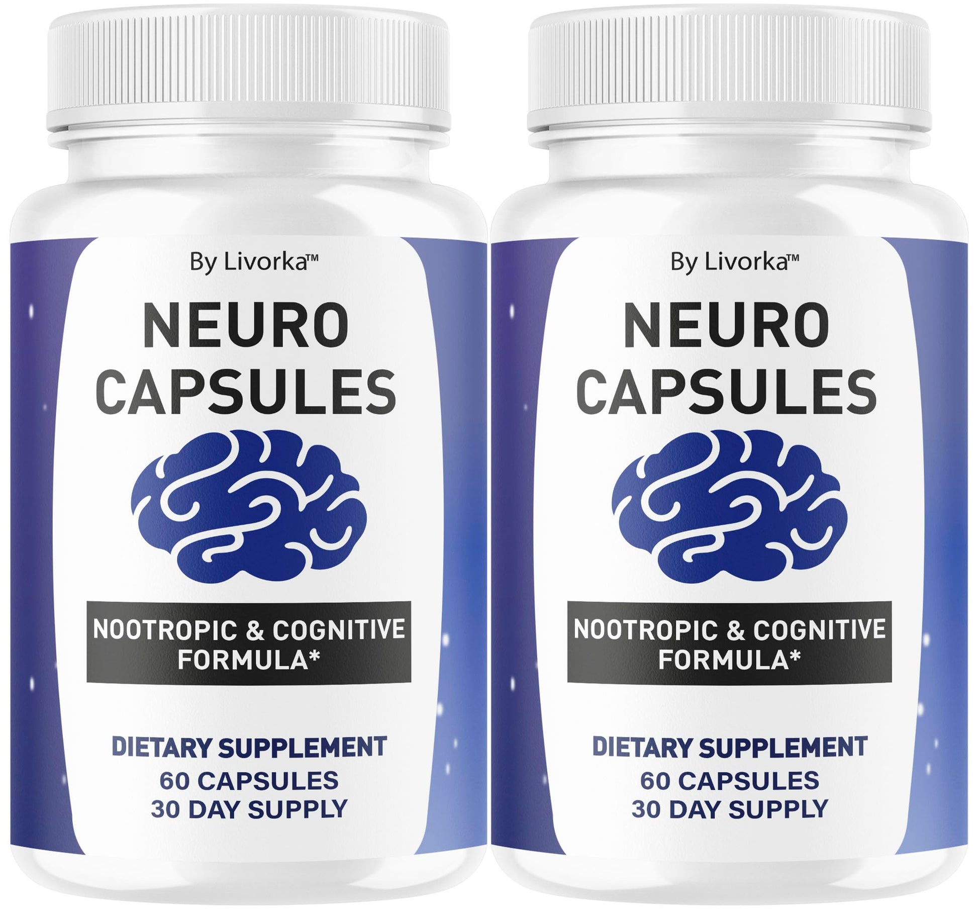 LIVORKA Neuro Capsules Brain Health and Memory Support Advanced Formula, 120 Capsules