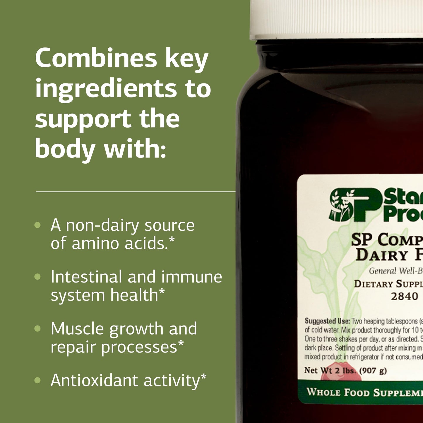 Standard Process Inc. SP Complete Dairy-Free Rice Protein Powder, 32 Servings