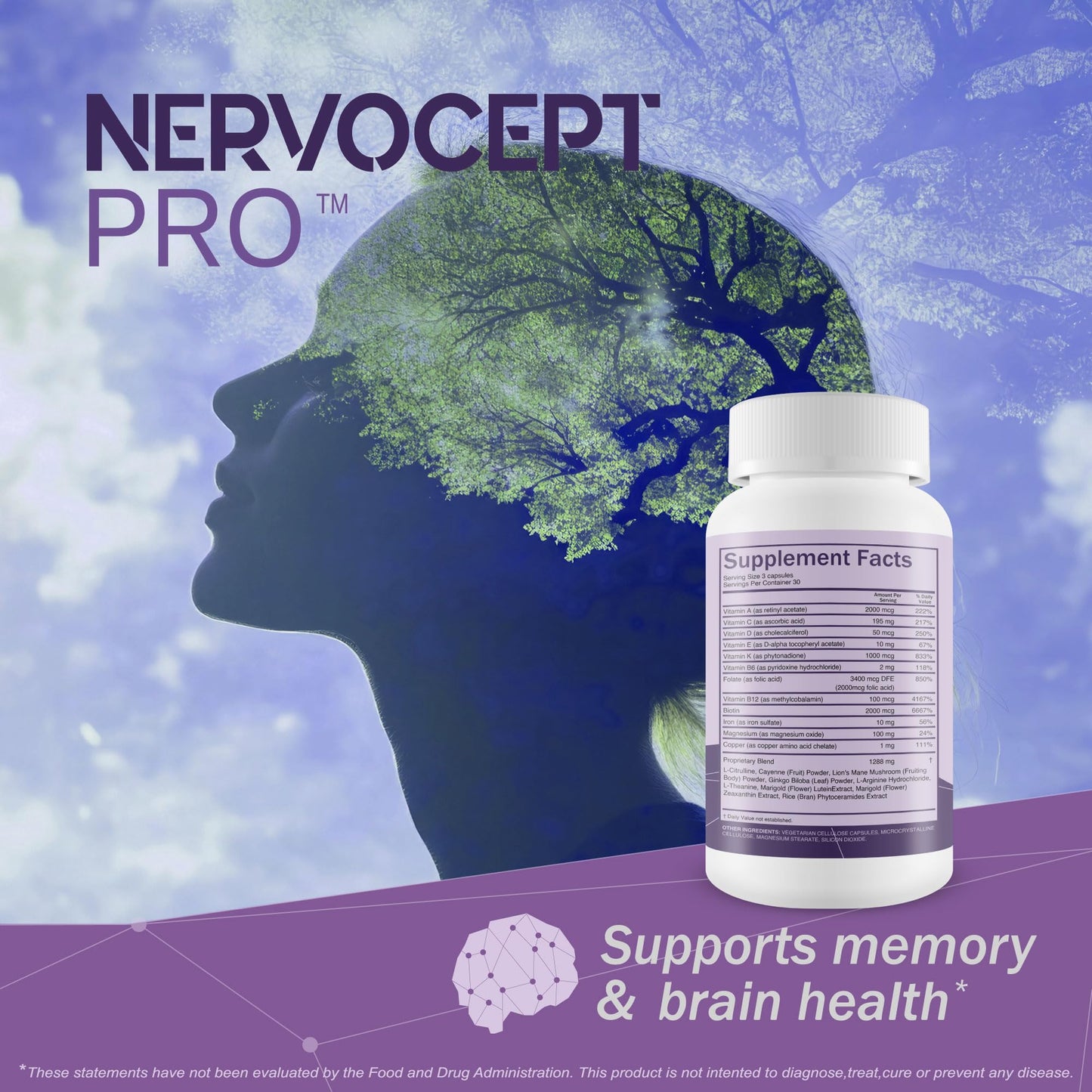 True You Health Nervocept Pro Nerve Support Capsules 90 Count