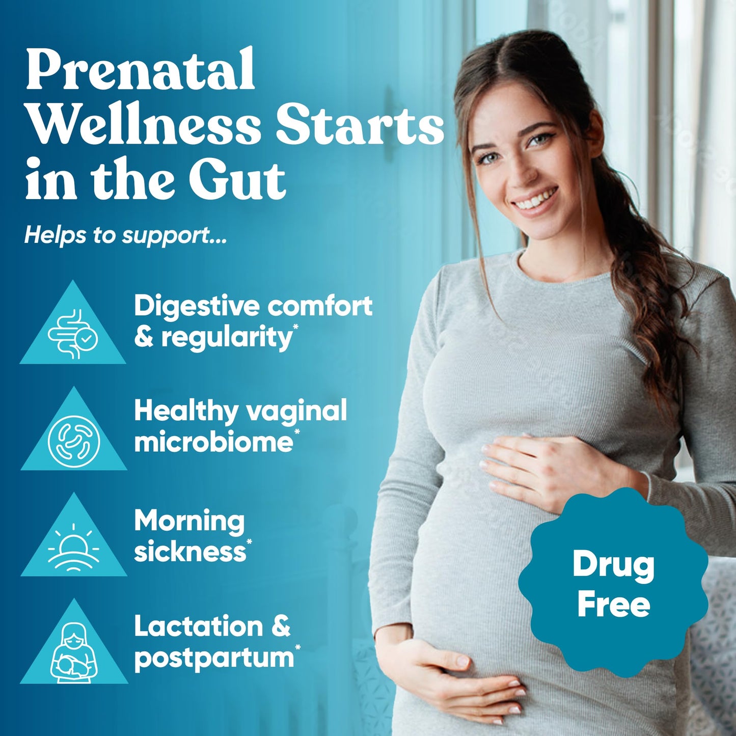 Eu Natural Momma Prenatal Probiotics Mom & Baby - Gut and Digestive Postpartum, Nursing, Morning Sickness Pregnancy Relief - 18 Clinically Proven Strains, 14 Billion CFU, Prebiotic - 30 Mini Vegan Capsules