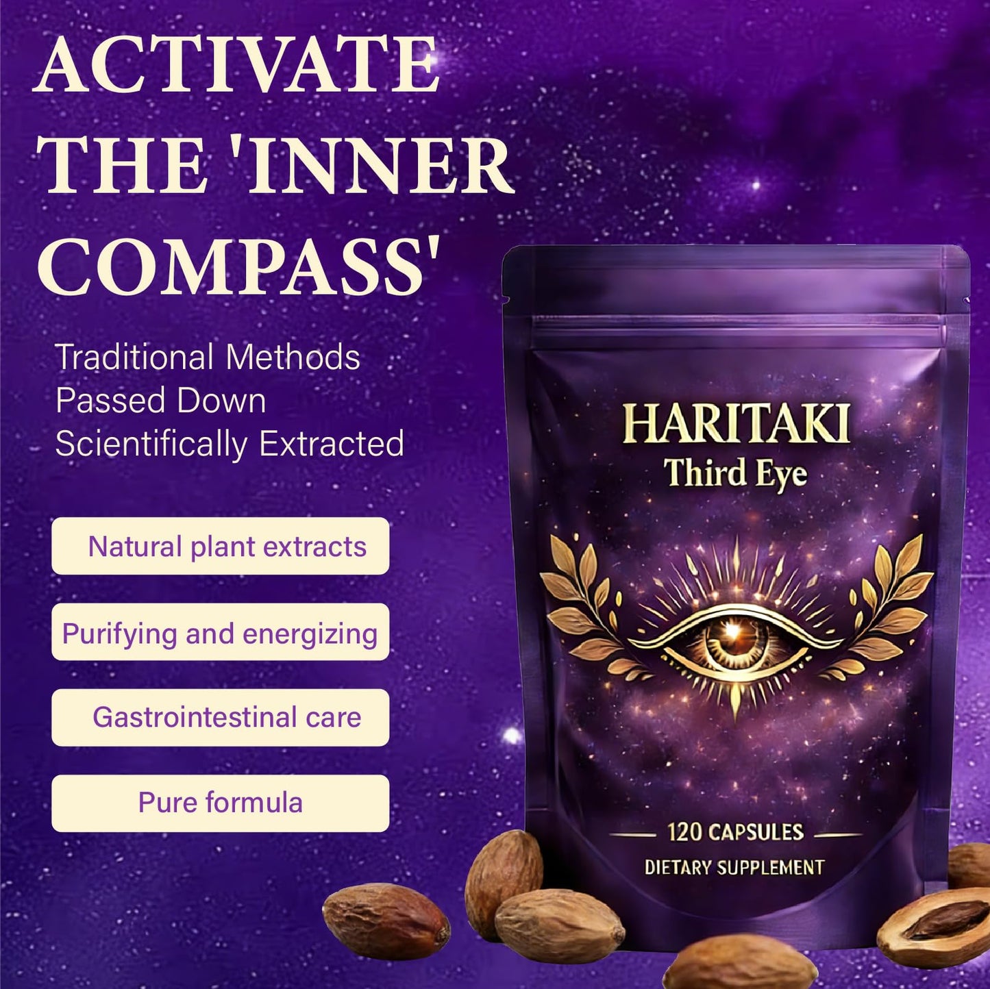 DoseOfQuiet Haritaki First Eye Capsules, 120 Capsules