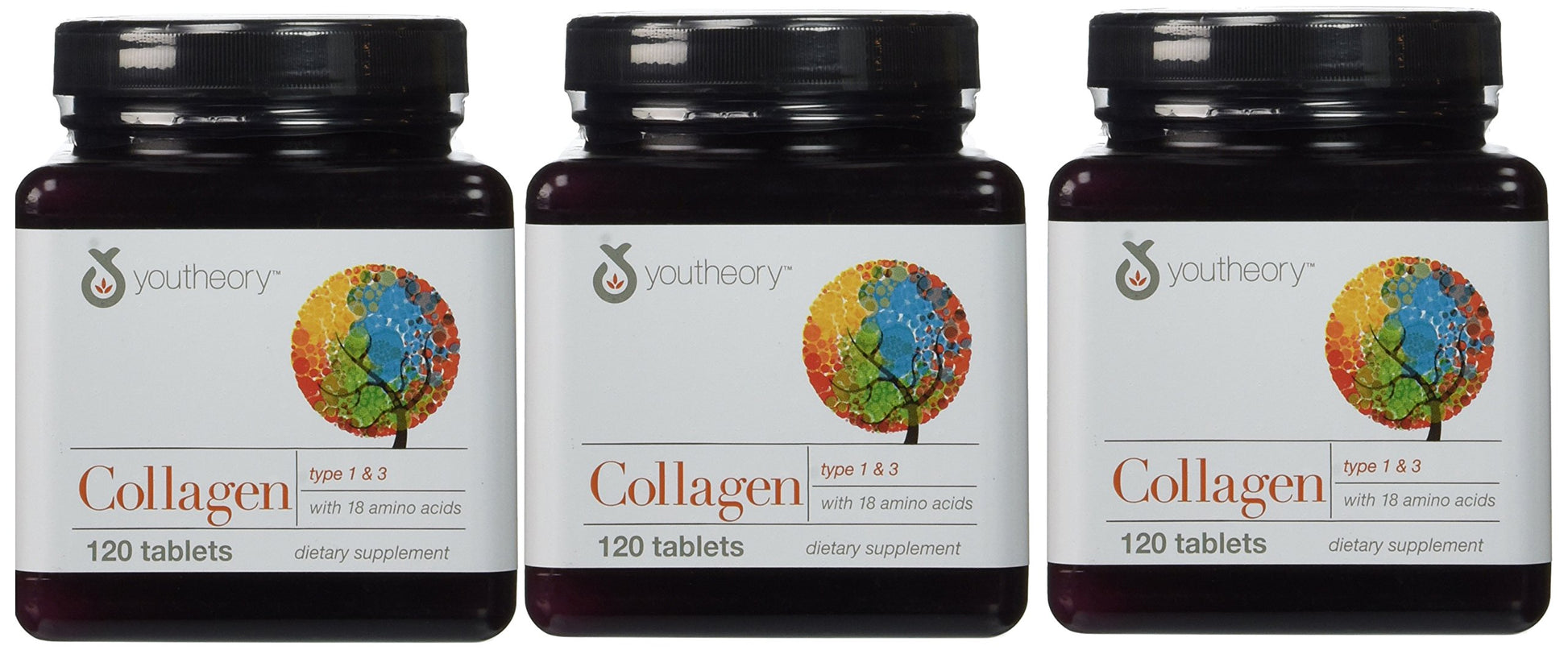 Youtheory Collagen Type 1 & 3 Tablets, 360 Tablets