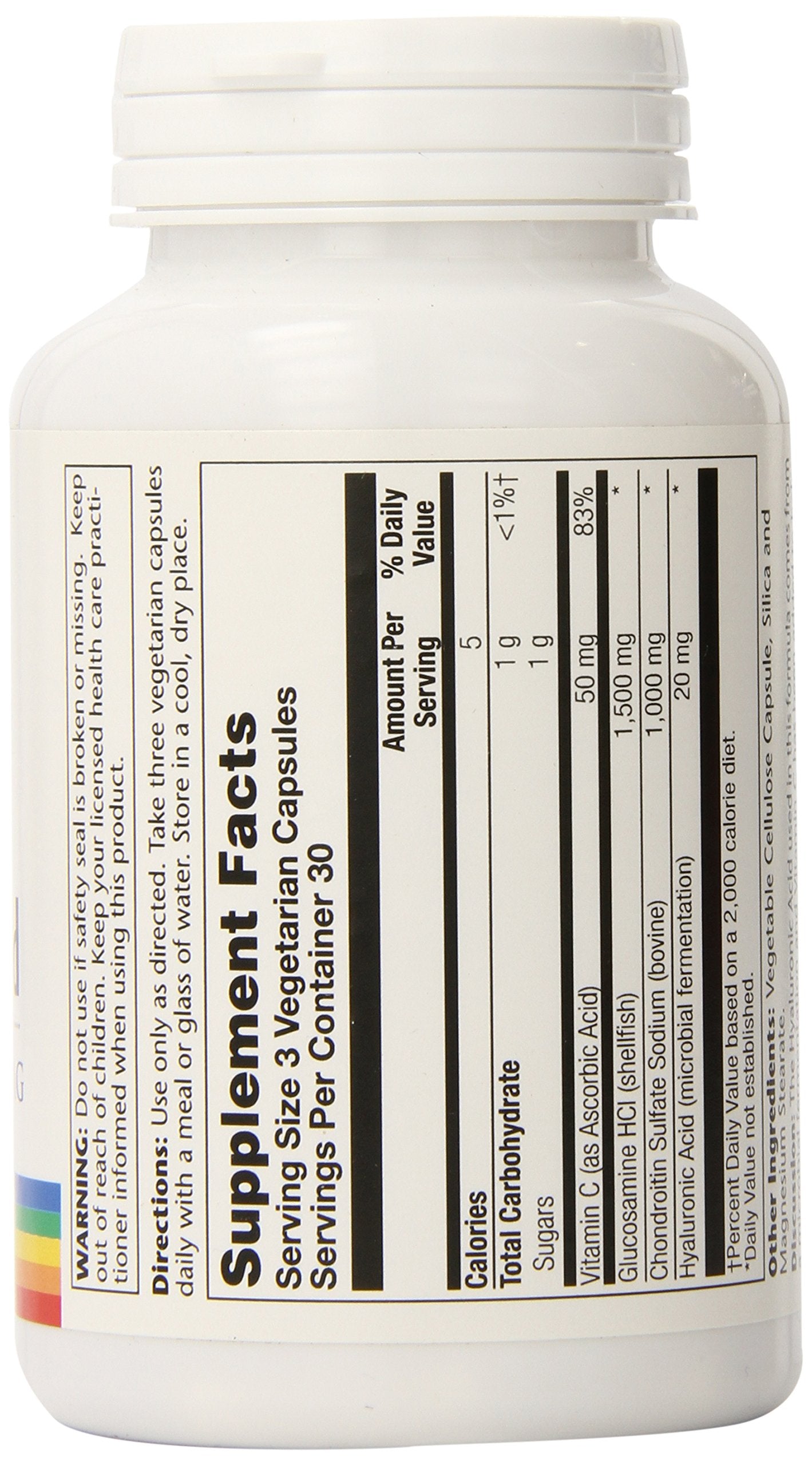SOLARAY Glucosamine Chondroitin Hyaluronic Acid VegCaps 90