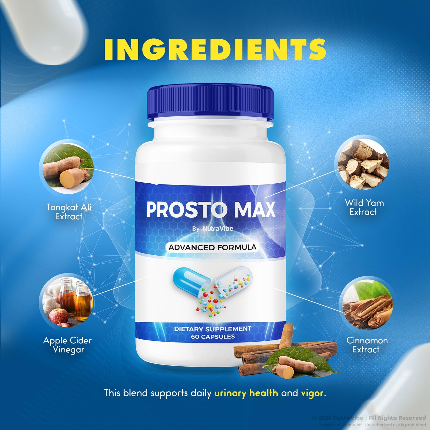 NutraVibe Prosto Max ProstoMax Capsules, 120 Capsules