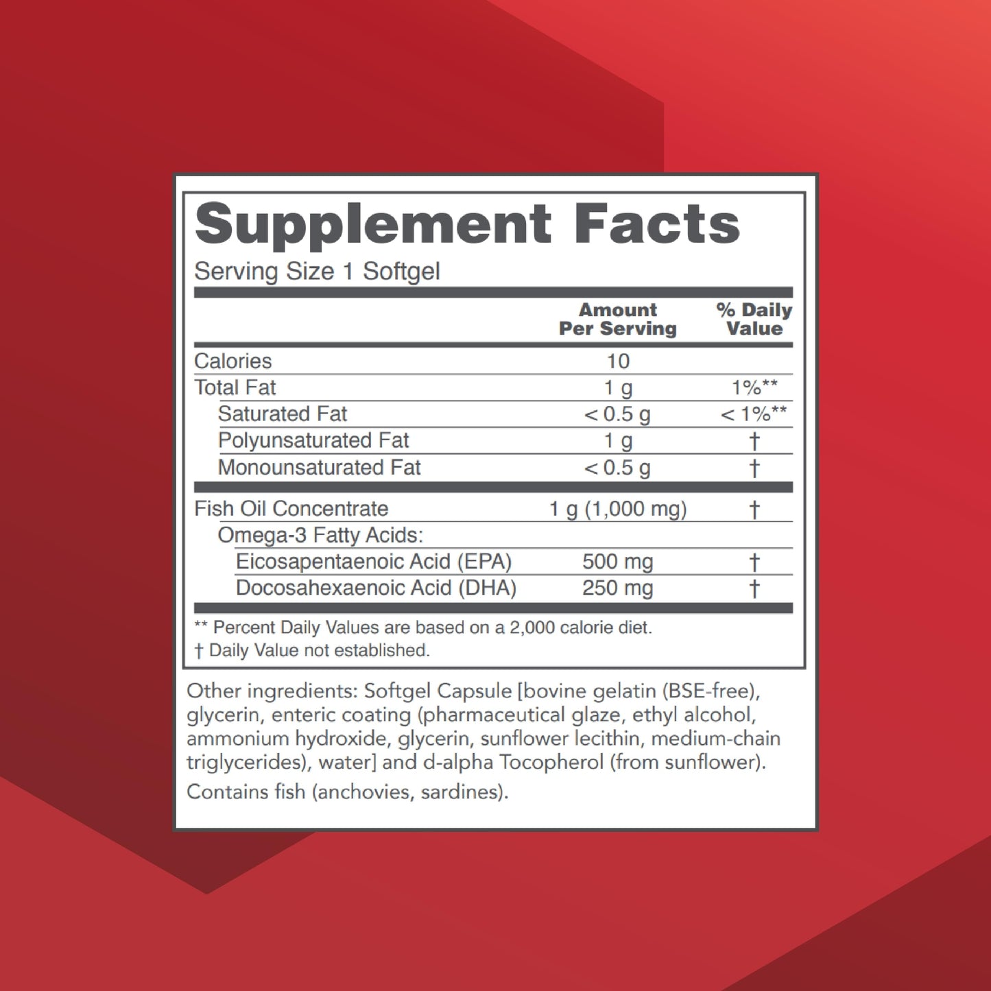 PROTOCOL FOR LIFE BALANCE Ultra Omega-3-500mg EPA & 250mg DHA - Fish Oil for Brain Support, Heart & Nervous System Health - EPA DHA Omega Supplement - Non-GMO & Halal Softgel, 180