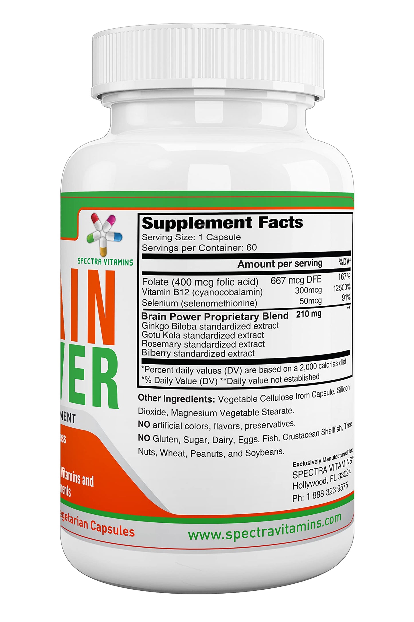 Spectra Vitamins Brain Power Capsule, 60 Capsules