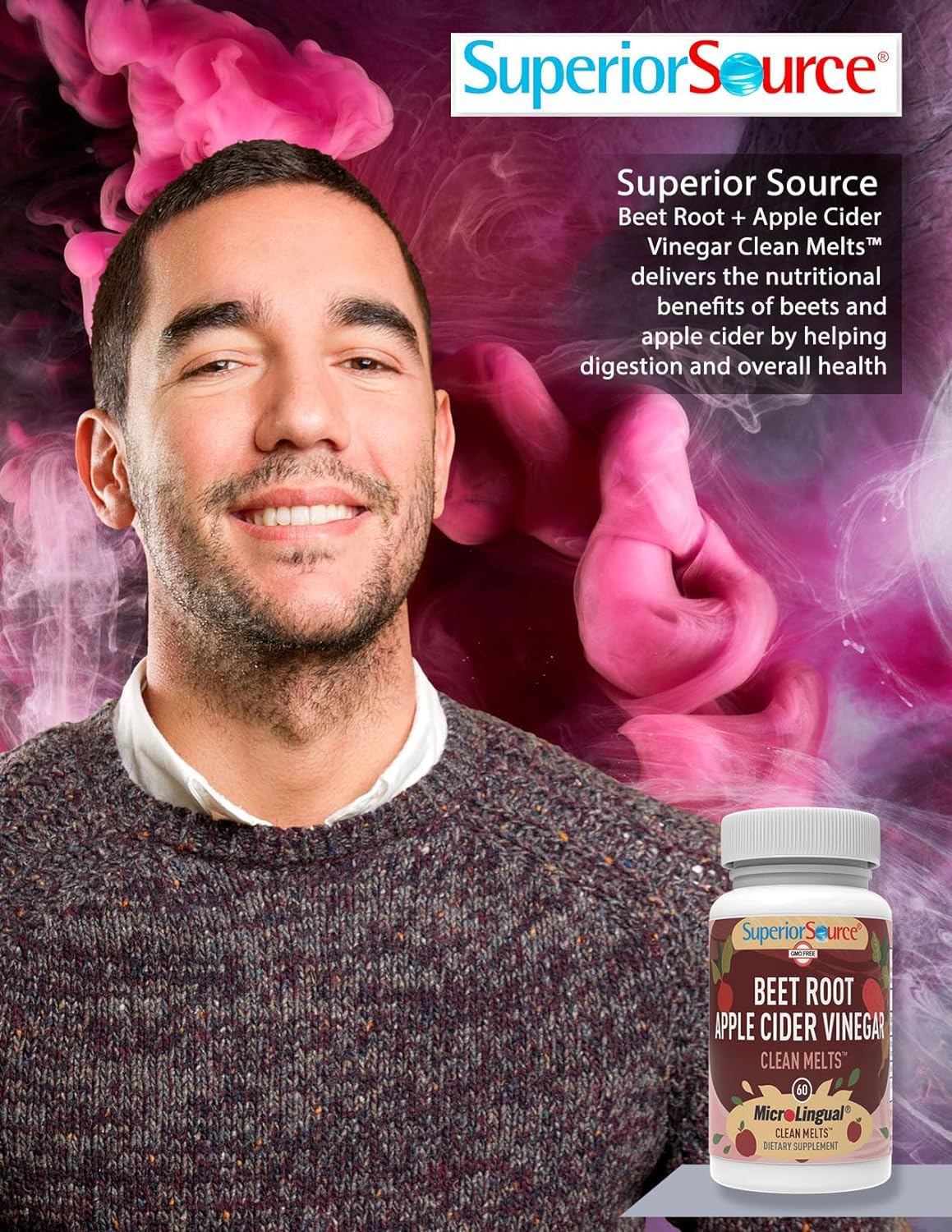 Superior Source Beet Root & Apple Cider Vinegar Clean Melts 120 Tablets