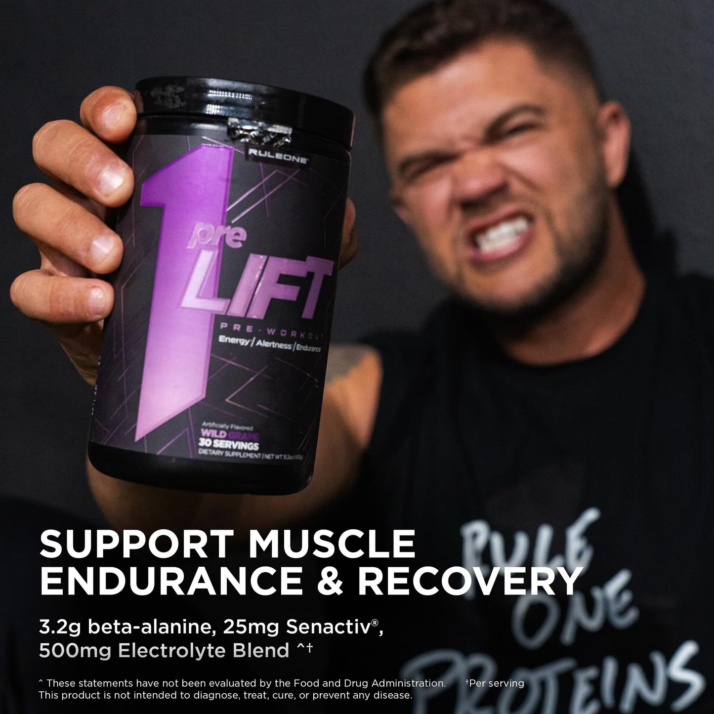 Rule 1 Proteins preLIFT Pre-Workout Powder 15 oz