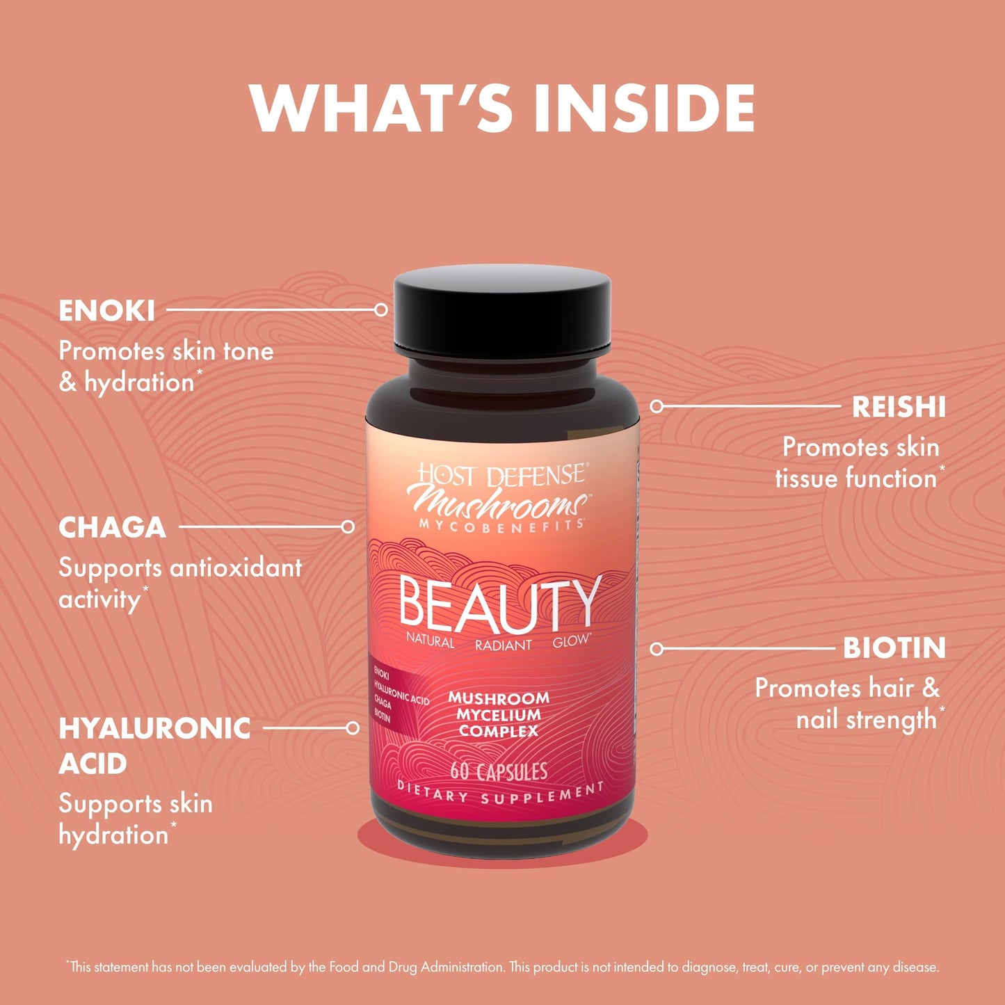 Host Defense MycoBenefits Beauty Capsules, 60 Capsules