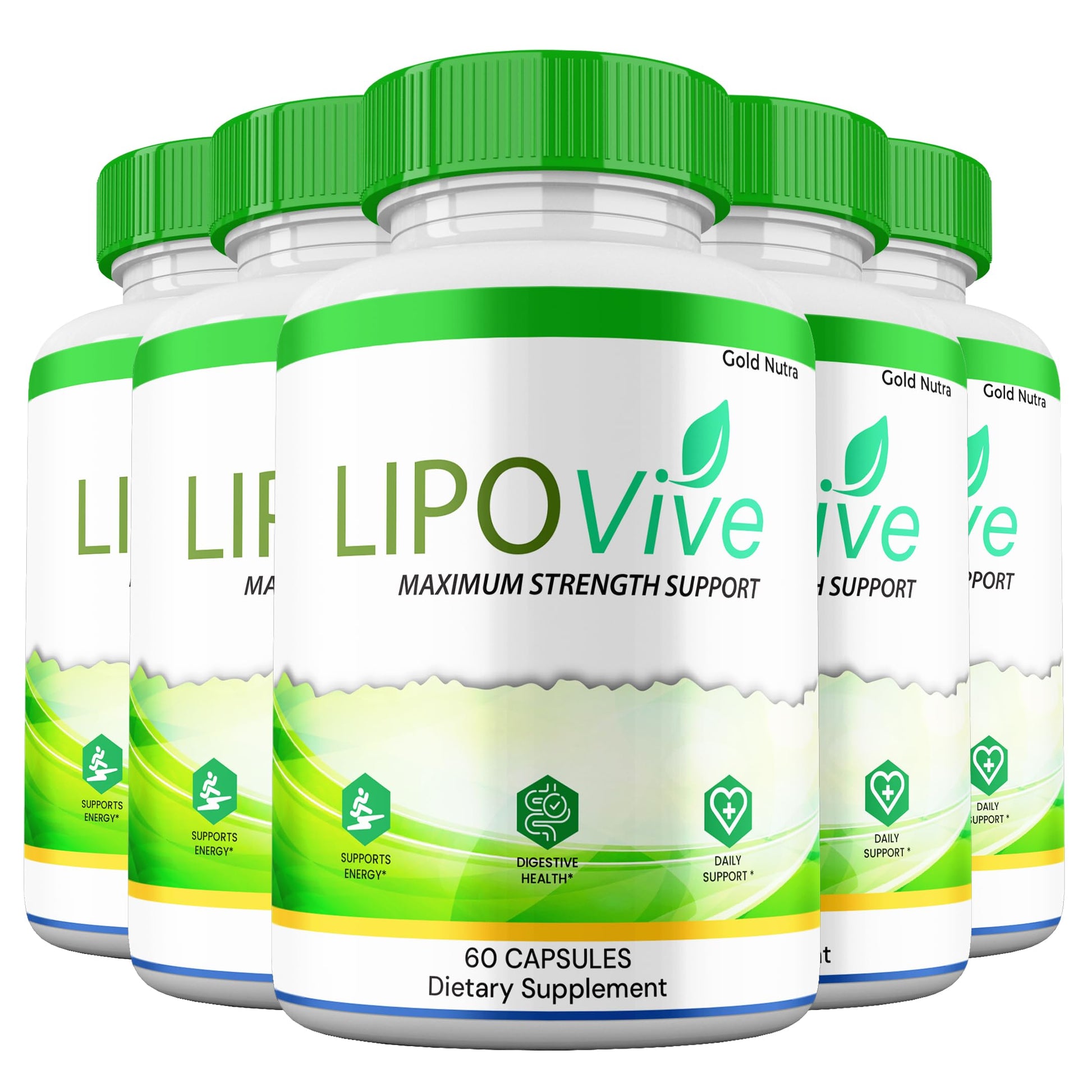 Gold Nutra LipoVive Capsules, Maximum Strength Advanced Formula, 5 Count