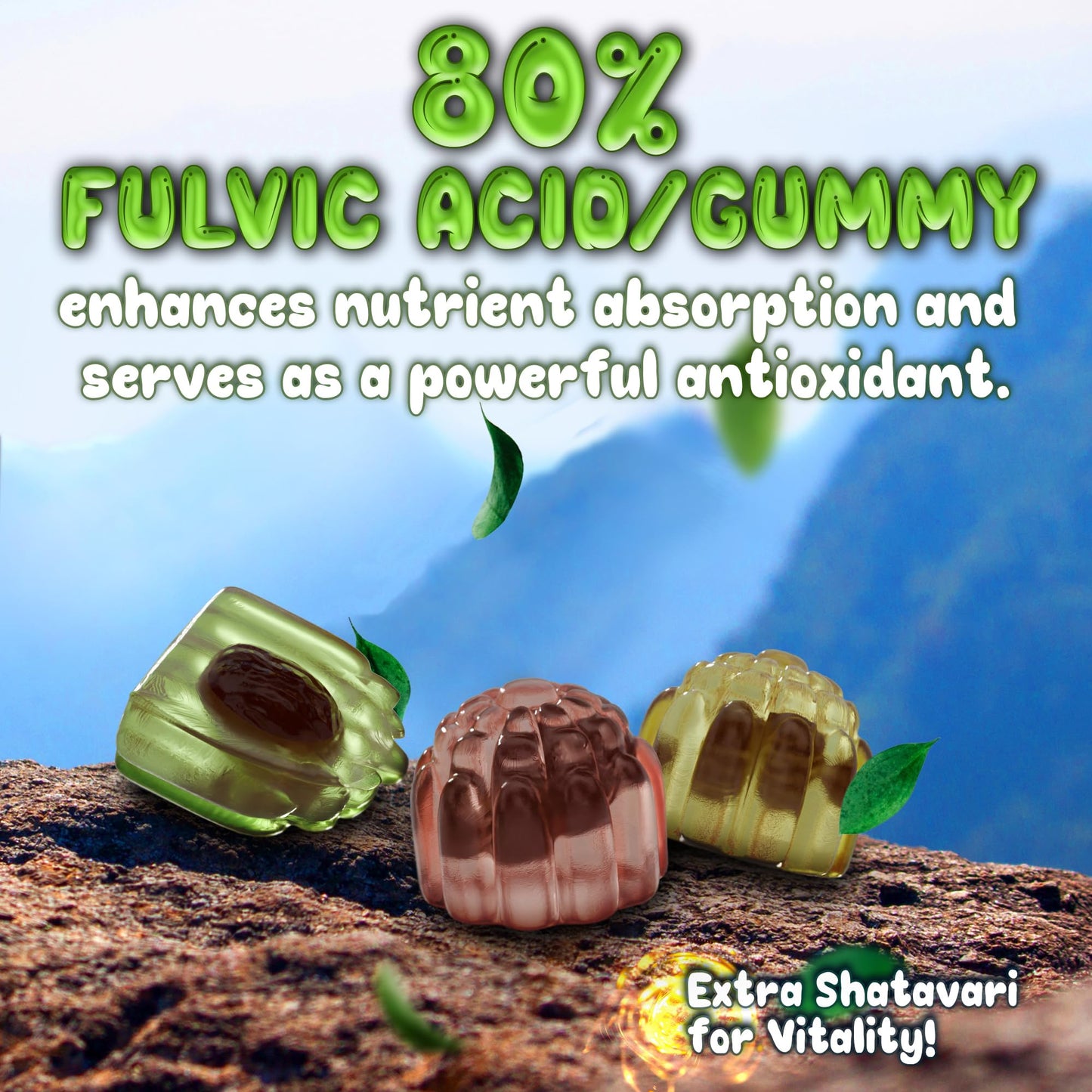 OH MY CHEWY Pure Himalayan Shilajit Gummies, 60 Count
