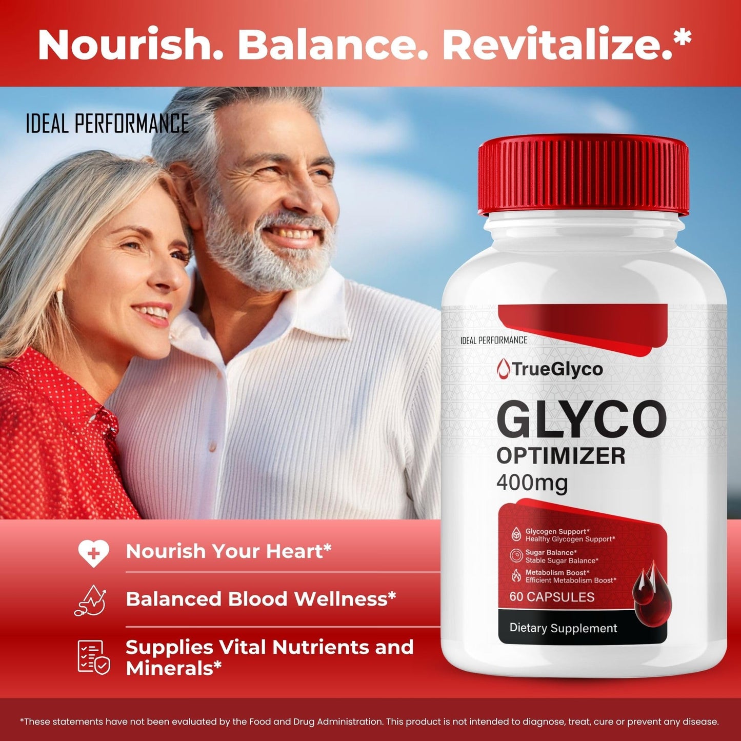 IDEAL PERFORMANCE True Glyco Capsules 60 Count