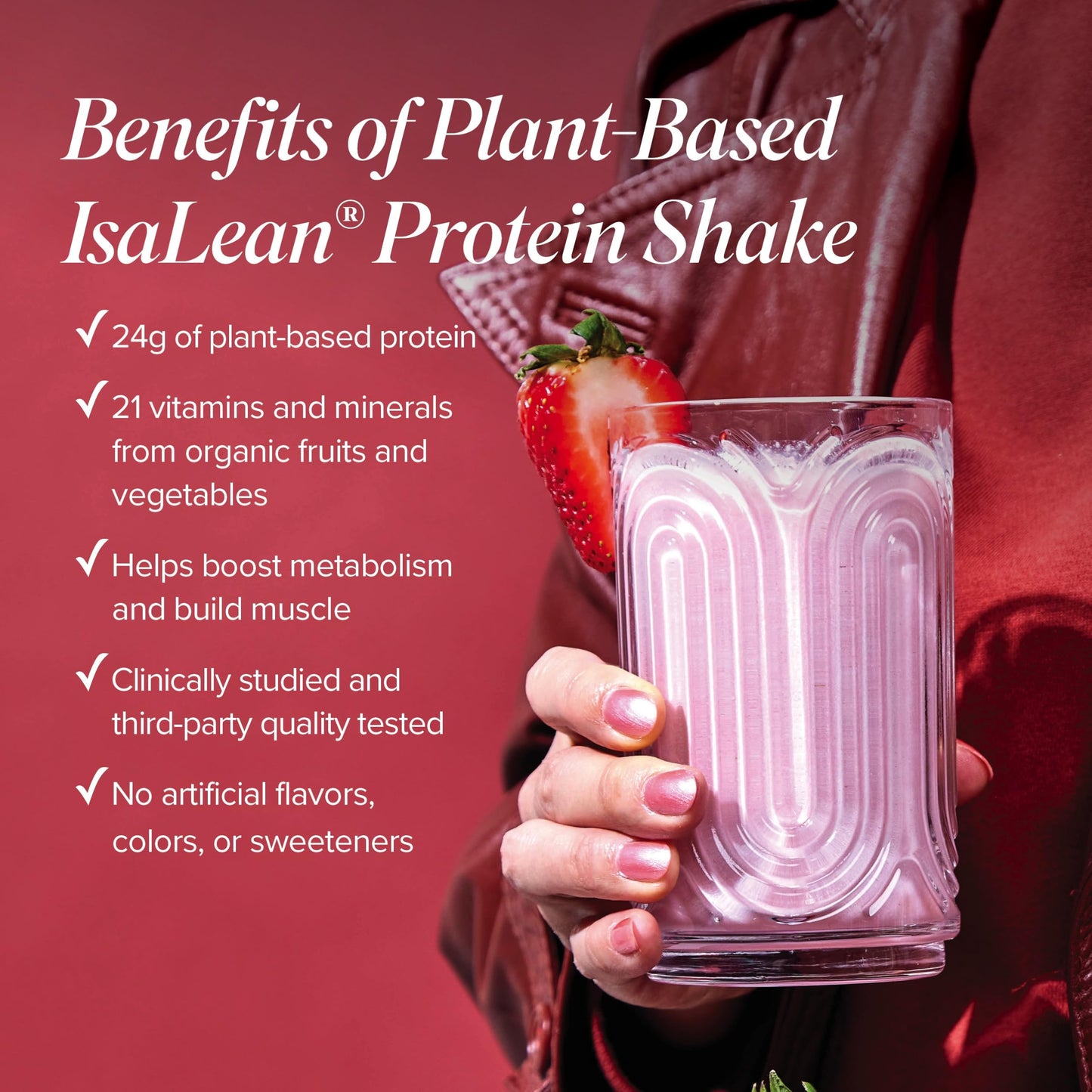 Isagenix IsaLean Plant-Based Protein Shake Powder, 26.7 oz