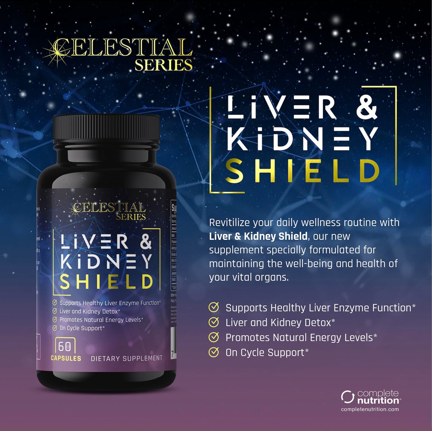 Complete Nutrition Liver & Kidney Shield Capsules 60 Capsules