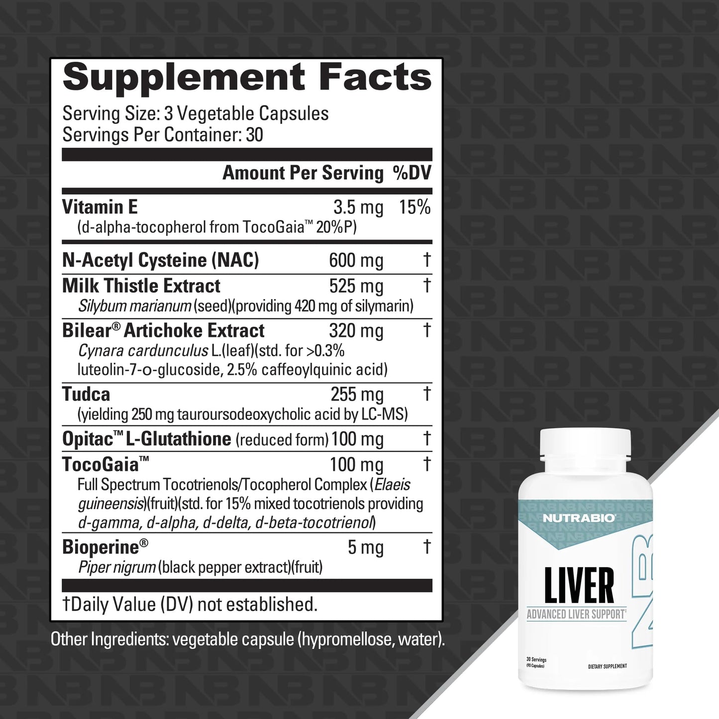 NutraBio Liver Supplement Capsule 90 Capsules