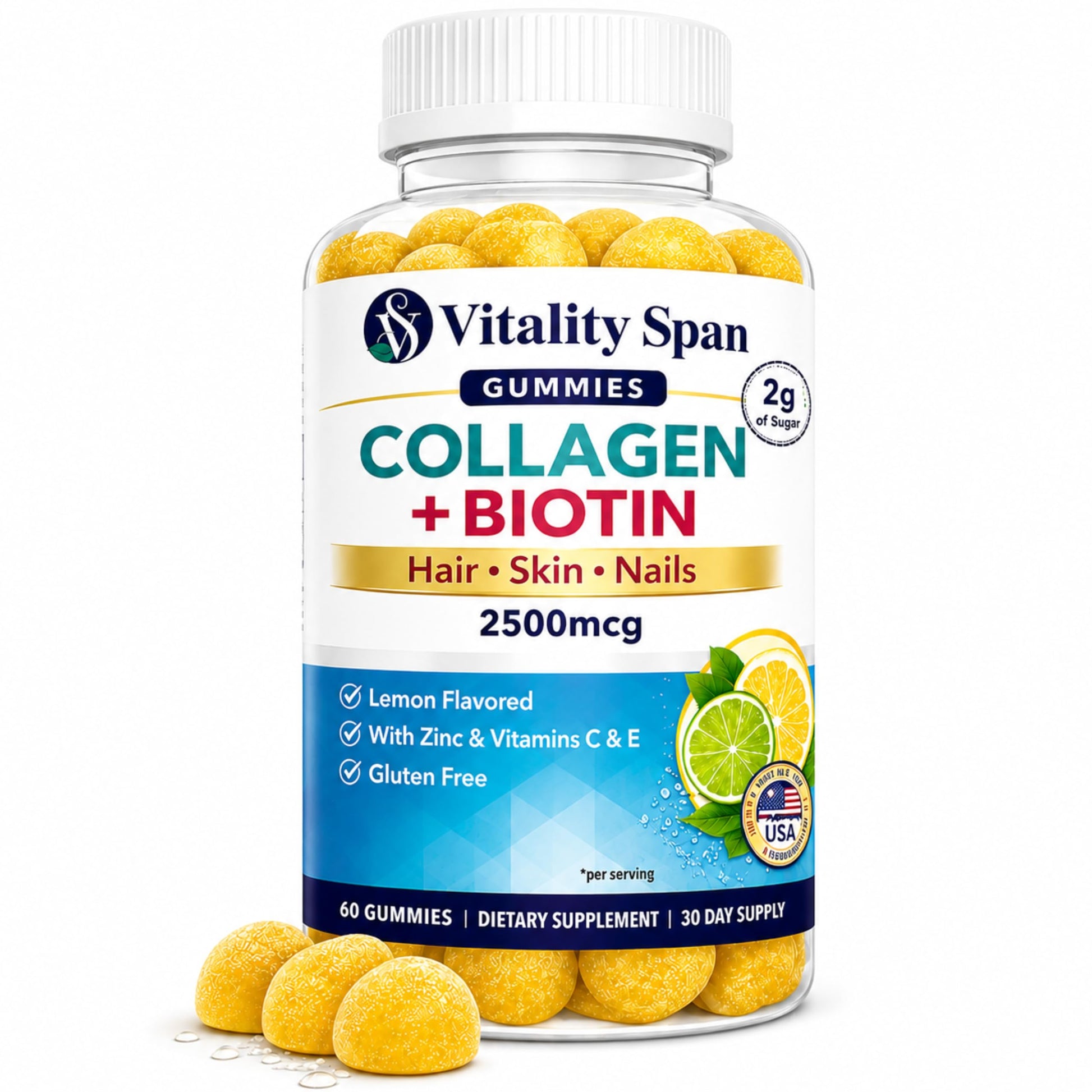Vitality Span Collagen Gummies 60 Count