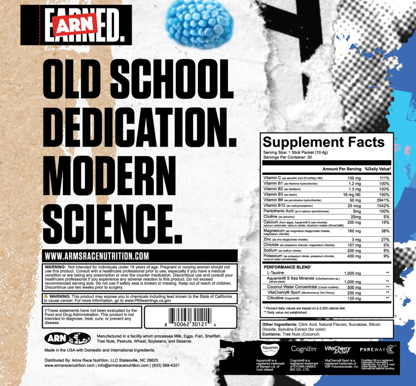 Arms Race Nutrition Replenish Elite Hydration Powder, 8 oz