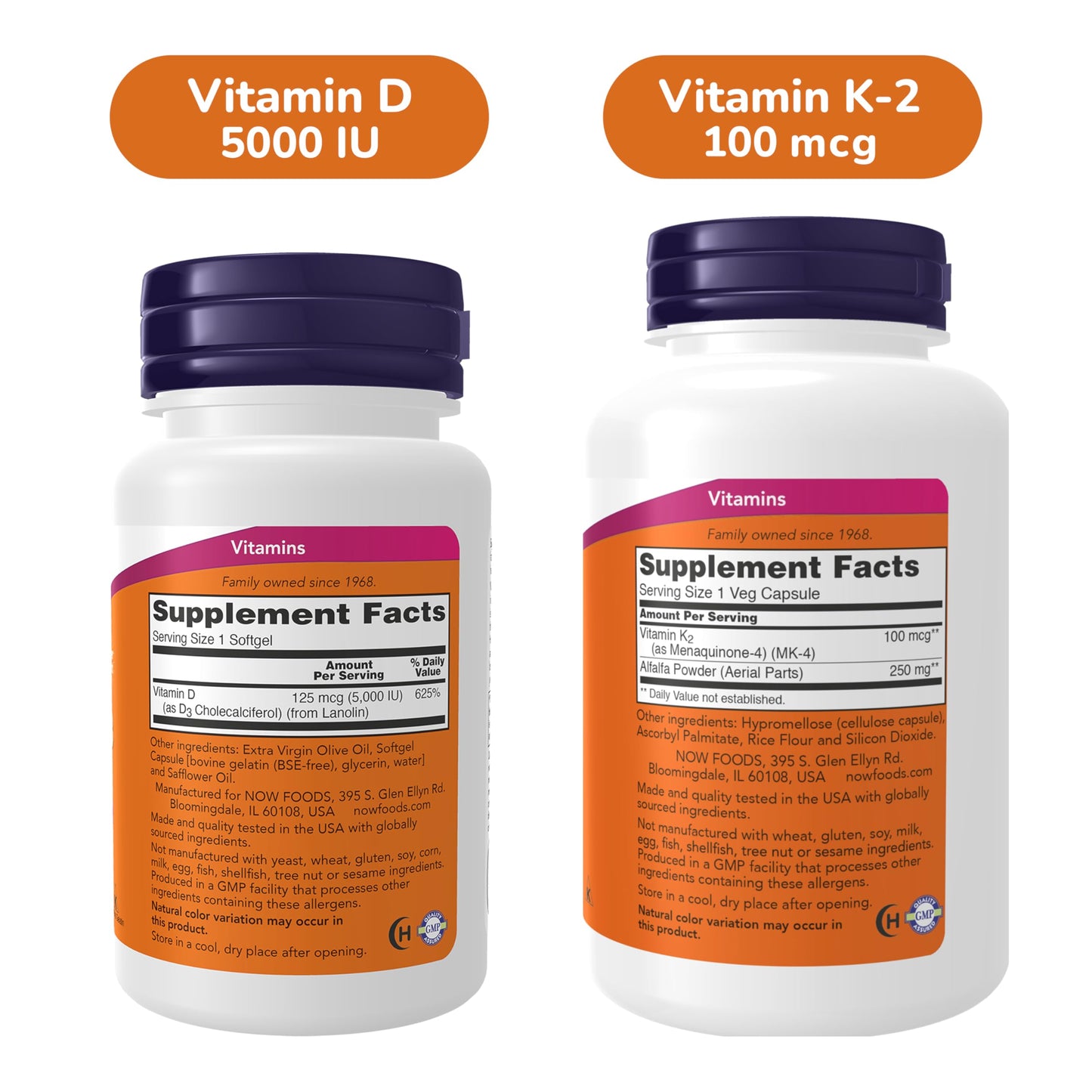 NOW Foods Vitamin D-3 5000 IU Capsule, 250 Veg Capsules
