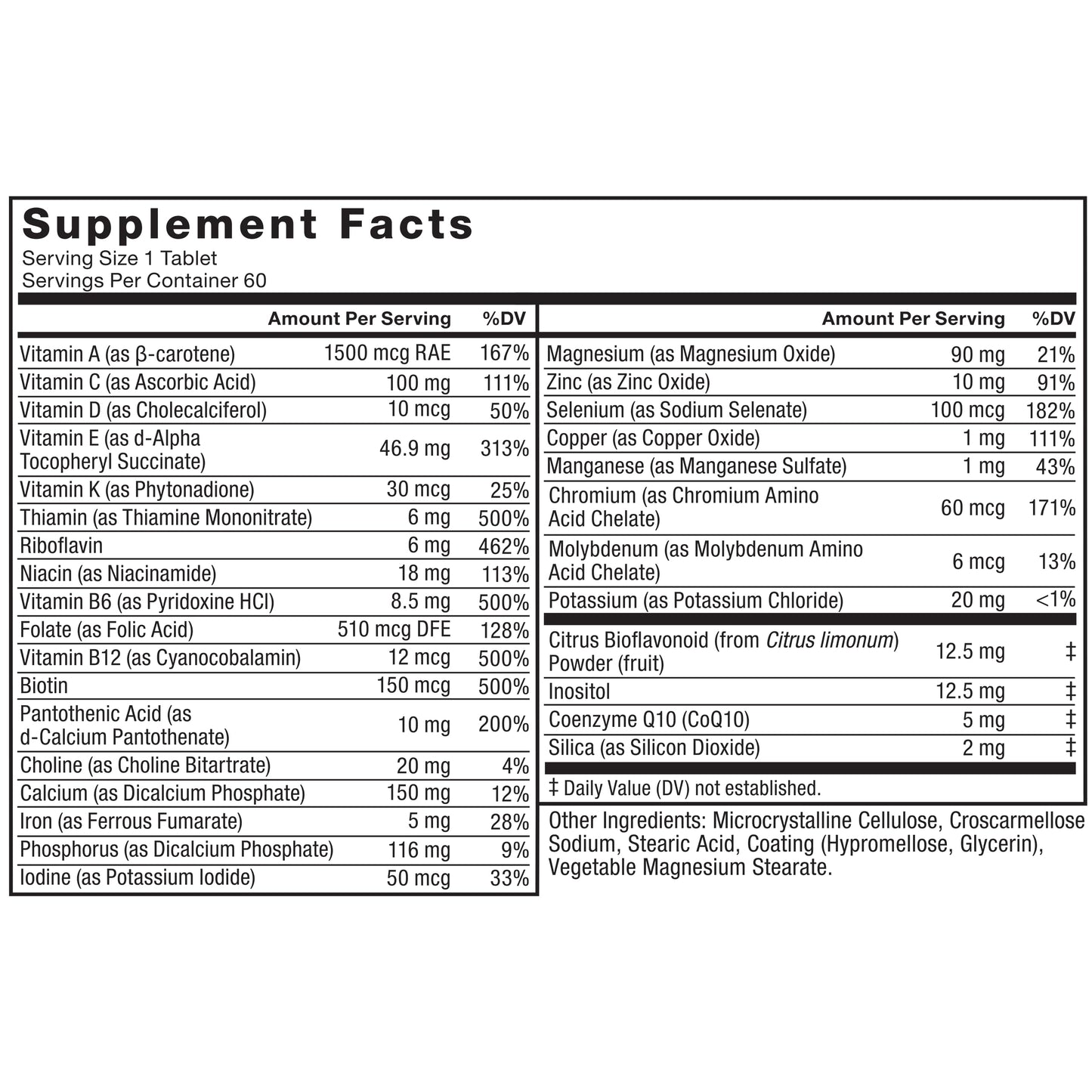 Force Factor Men’s Multivitamin 50 Plus Tablets, 60 Count