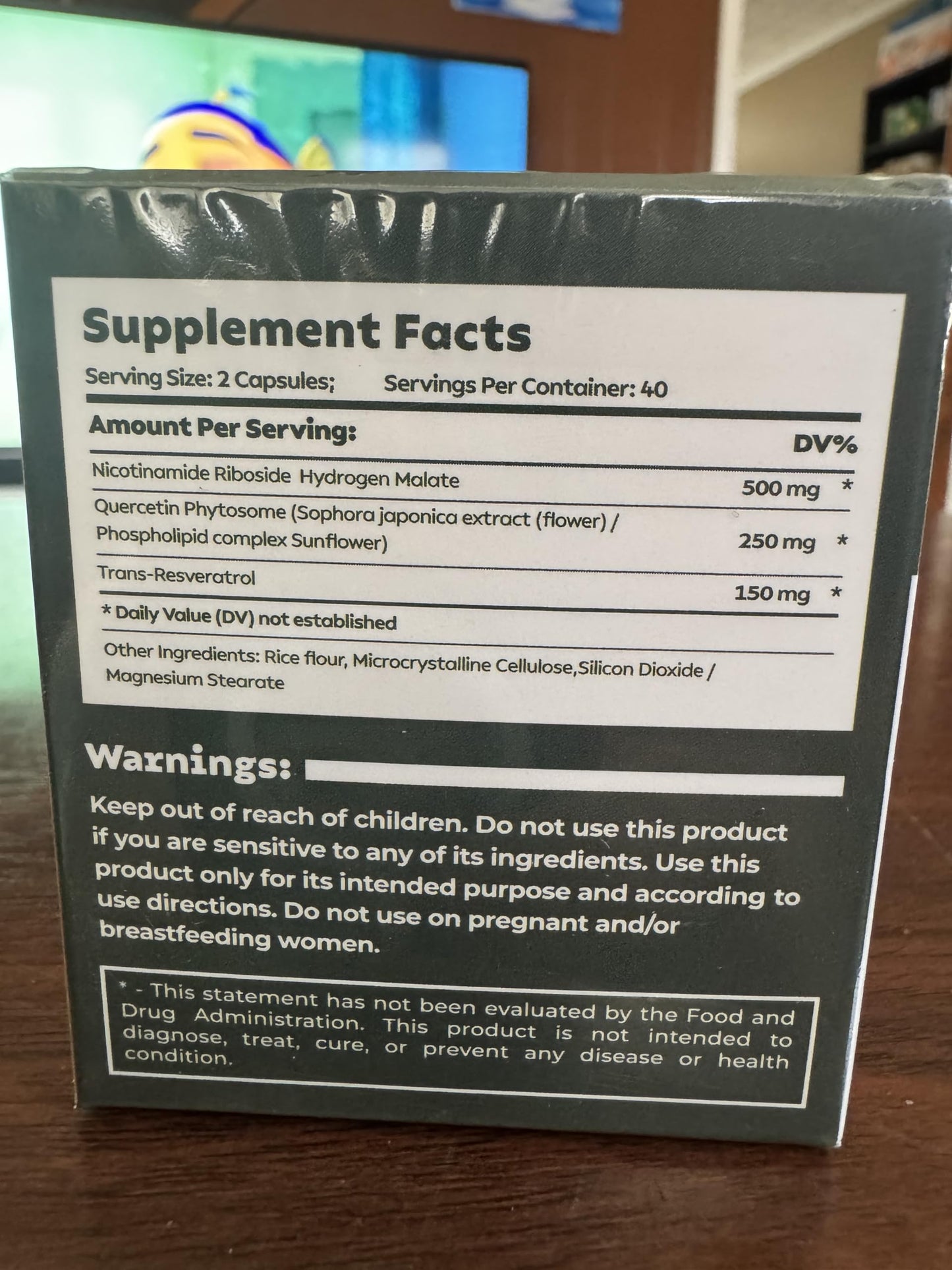 Reus Research NAD+ Nicotinamide Riboside 900mg Liposomal NAD with Resveratrol Skin Aging Support, 92 Capsules