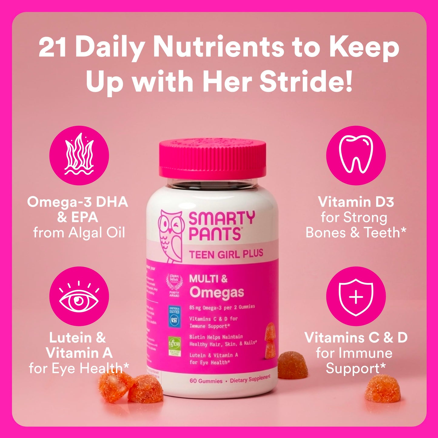 SmartyPants Teen Girl Multivitamin Gummies 1 Count