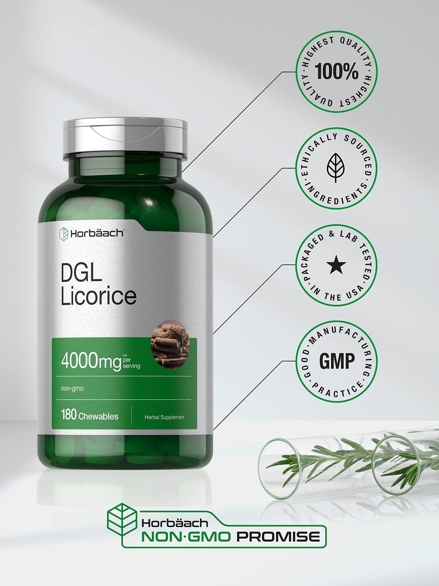 Horbäach DGL Licorice Supplement Chewable Tablets 180