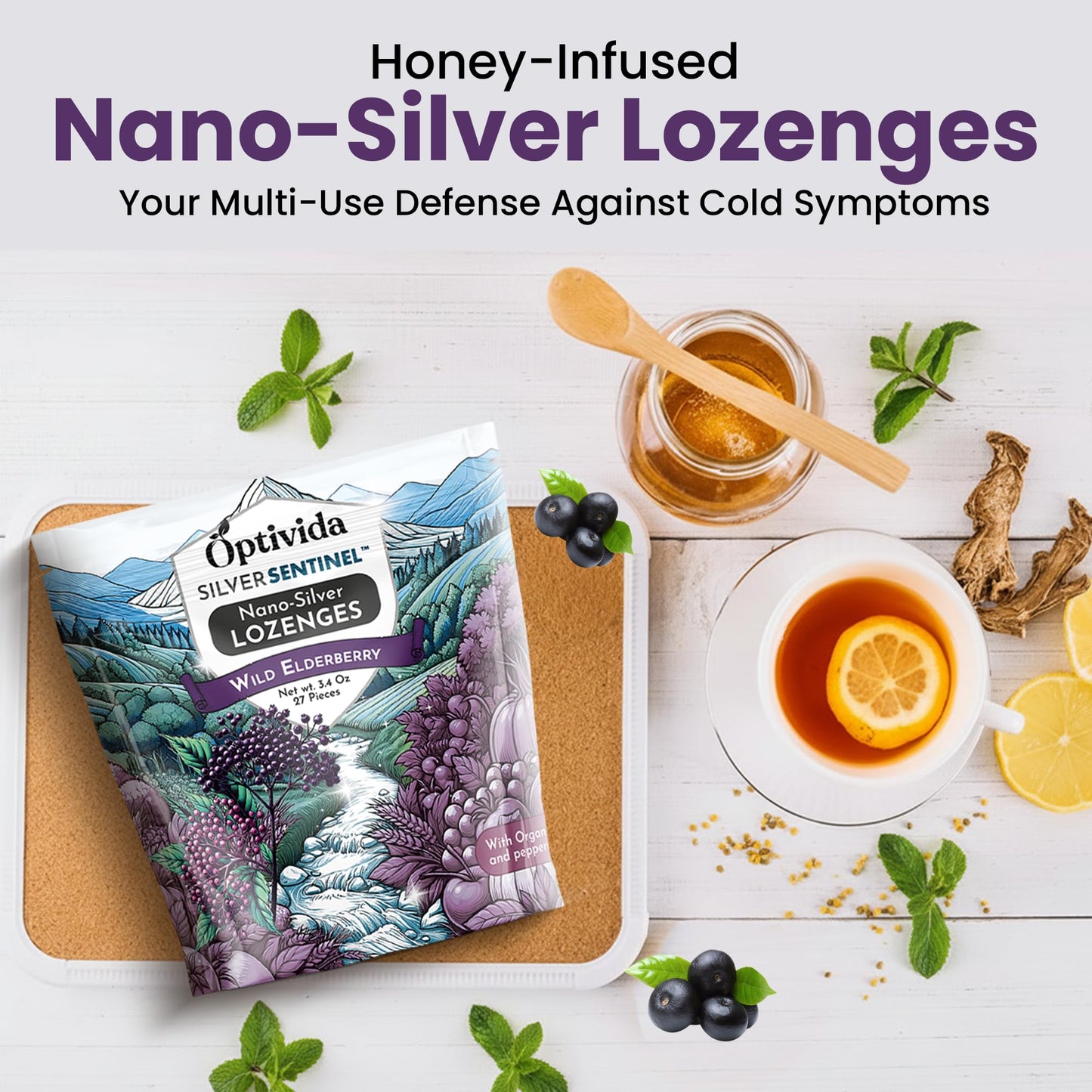 OPTIVIDA Nano Silver Lozenges 27 Lozenges