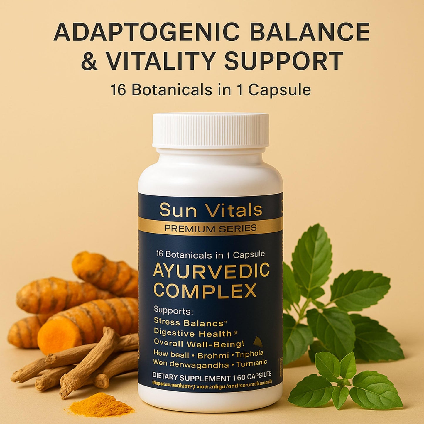 Sun Vitals Adaptogen Complex Capsule, 60 Count