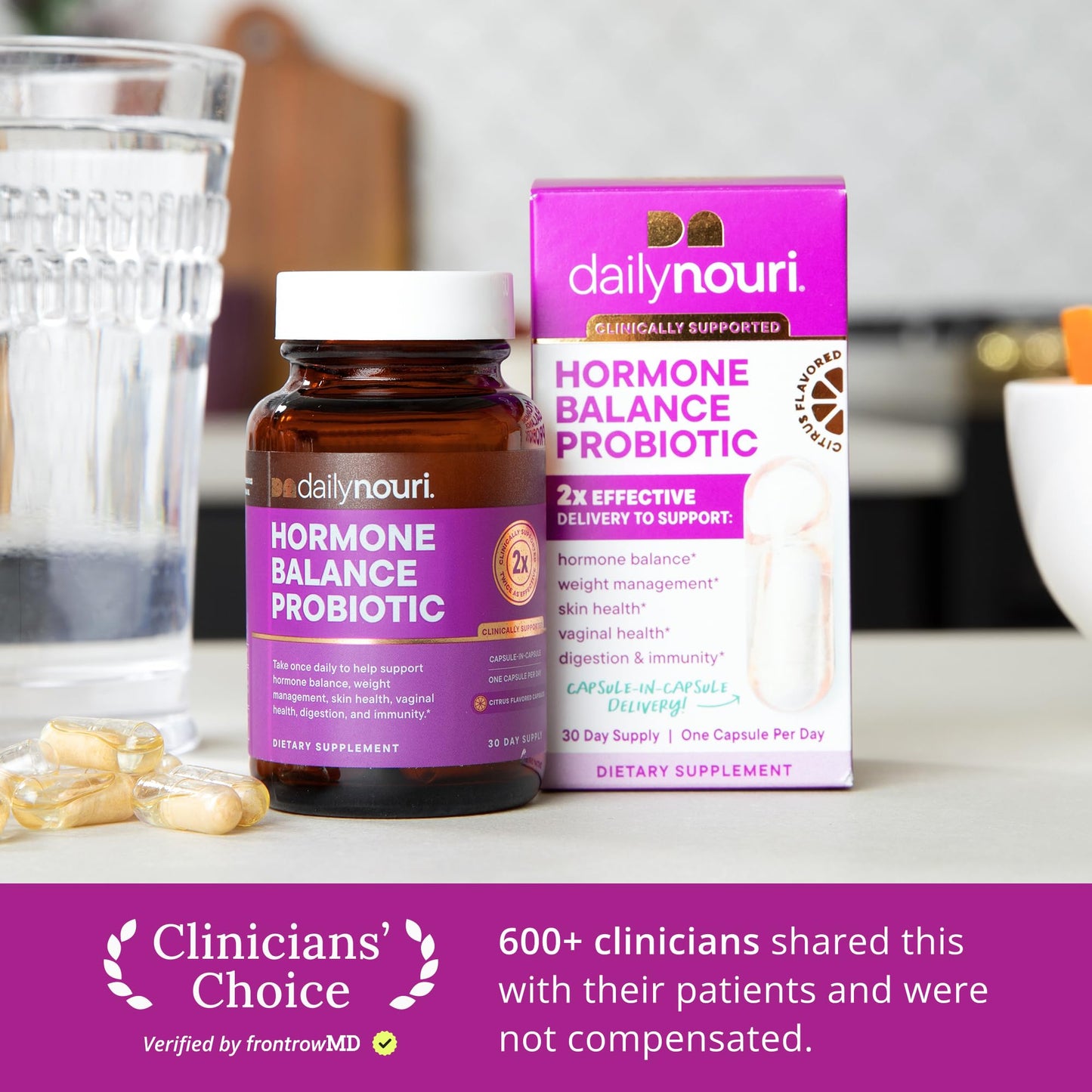 Daily Nouri Hormone Balance Probiotics for Women Capsule 30 Count